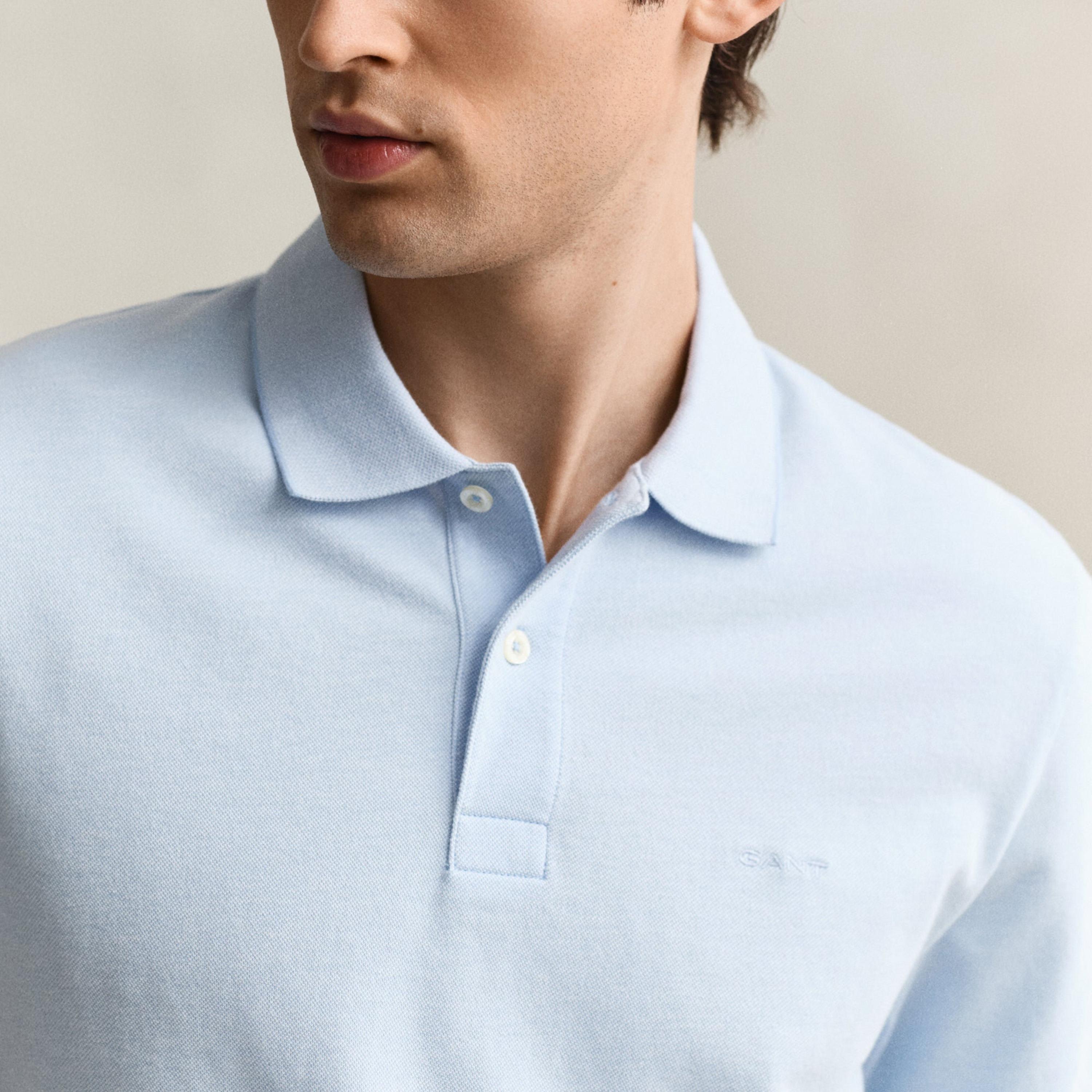 تي شيرت بولو رجالي سادة بأكمام قصيرة وياقة من جانت-men-clothing-tshirtsandpolos-polos-image-23