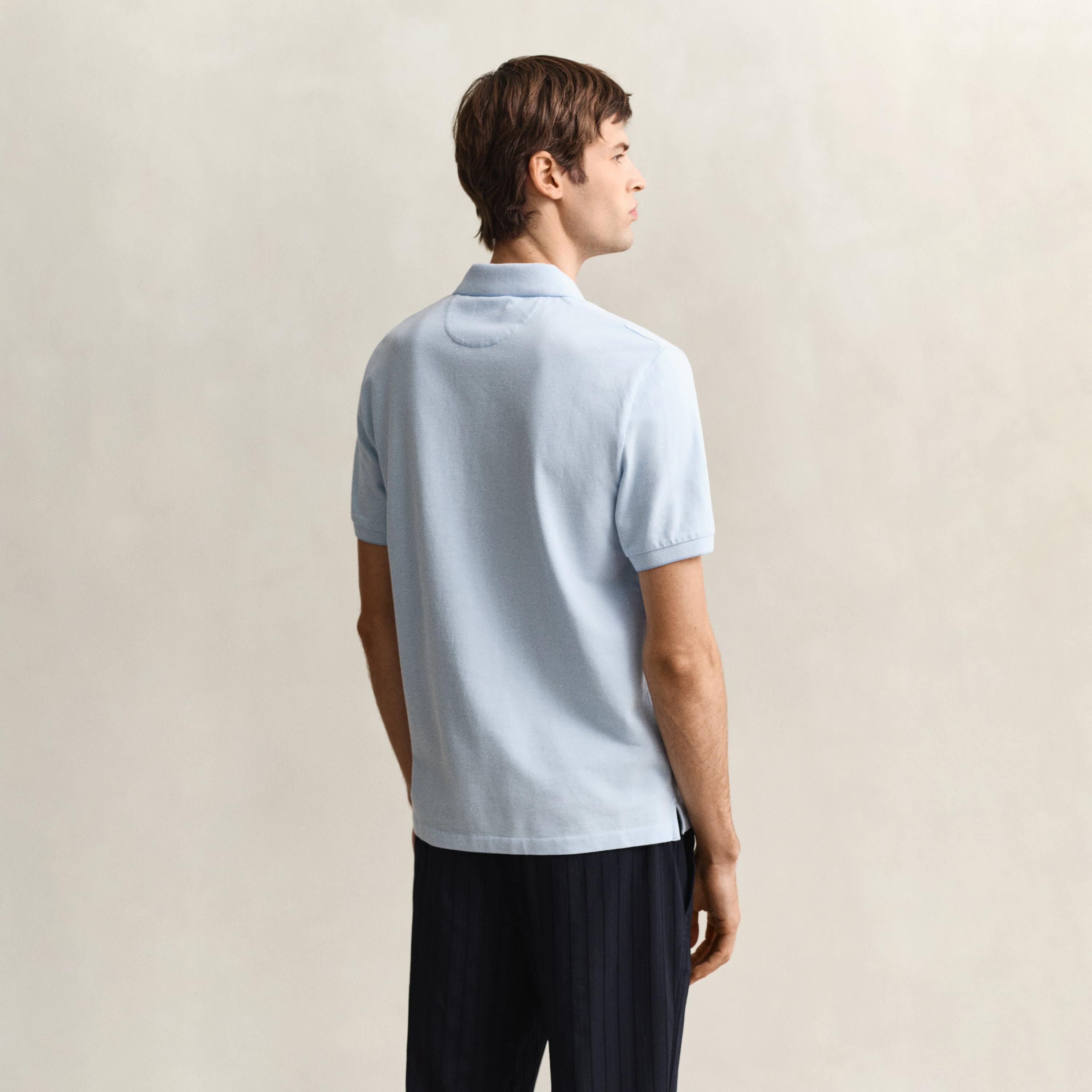 تي شيرت بولو رجالي سادة بأكمام قصيرة وياقة من جانت-men-clothing-tshirtsandpolos-polos-image-24