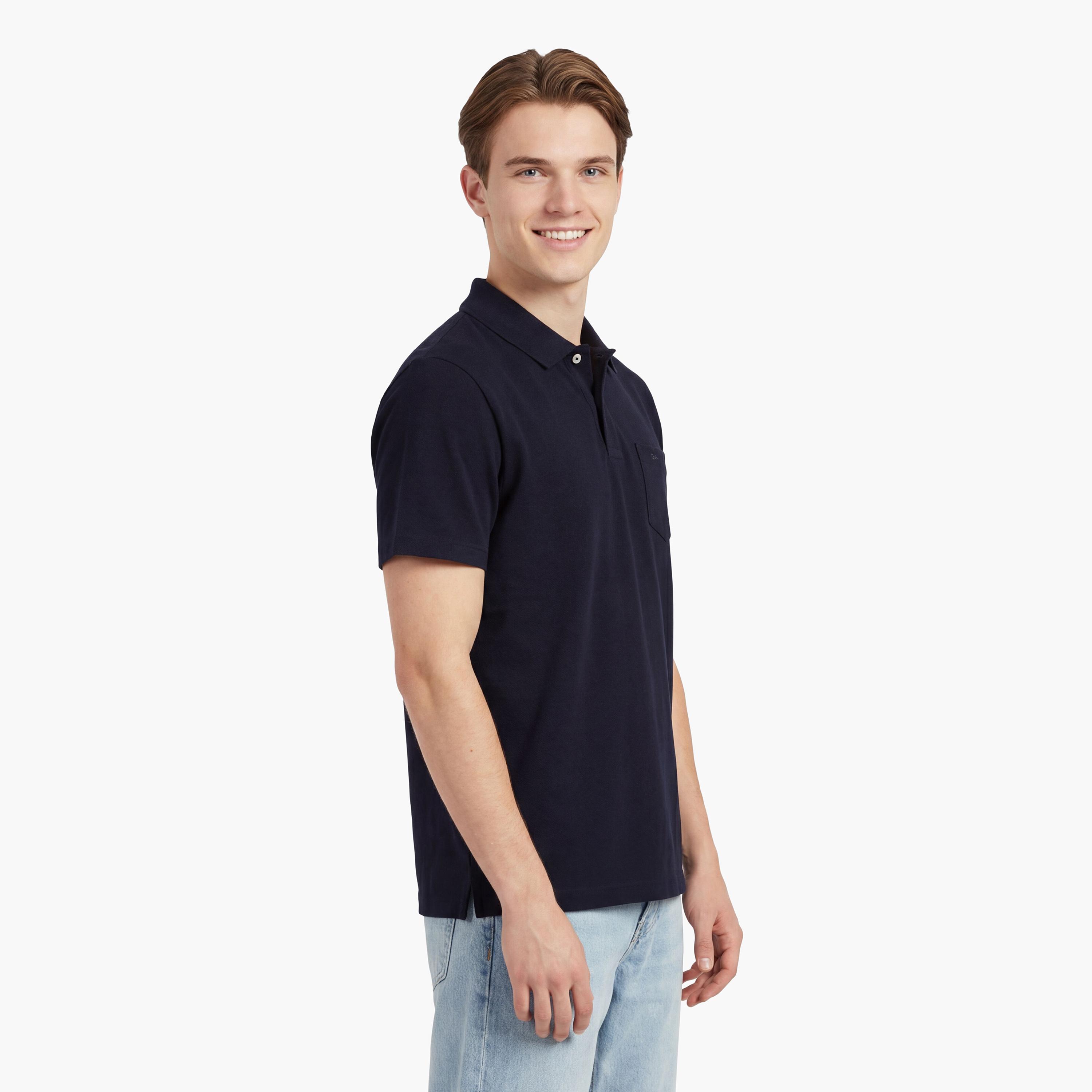 تي شيرت بولو رجالي سادة بأكمام قصيرة وياقة من جانت-men-clothing-tshirtsandpolos-polos-image-9