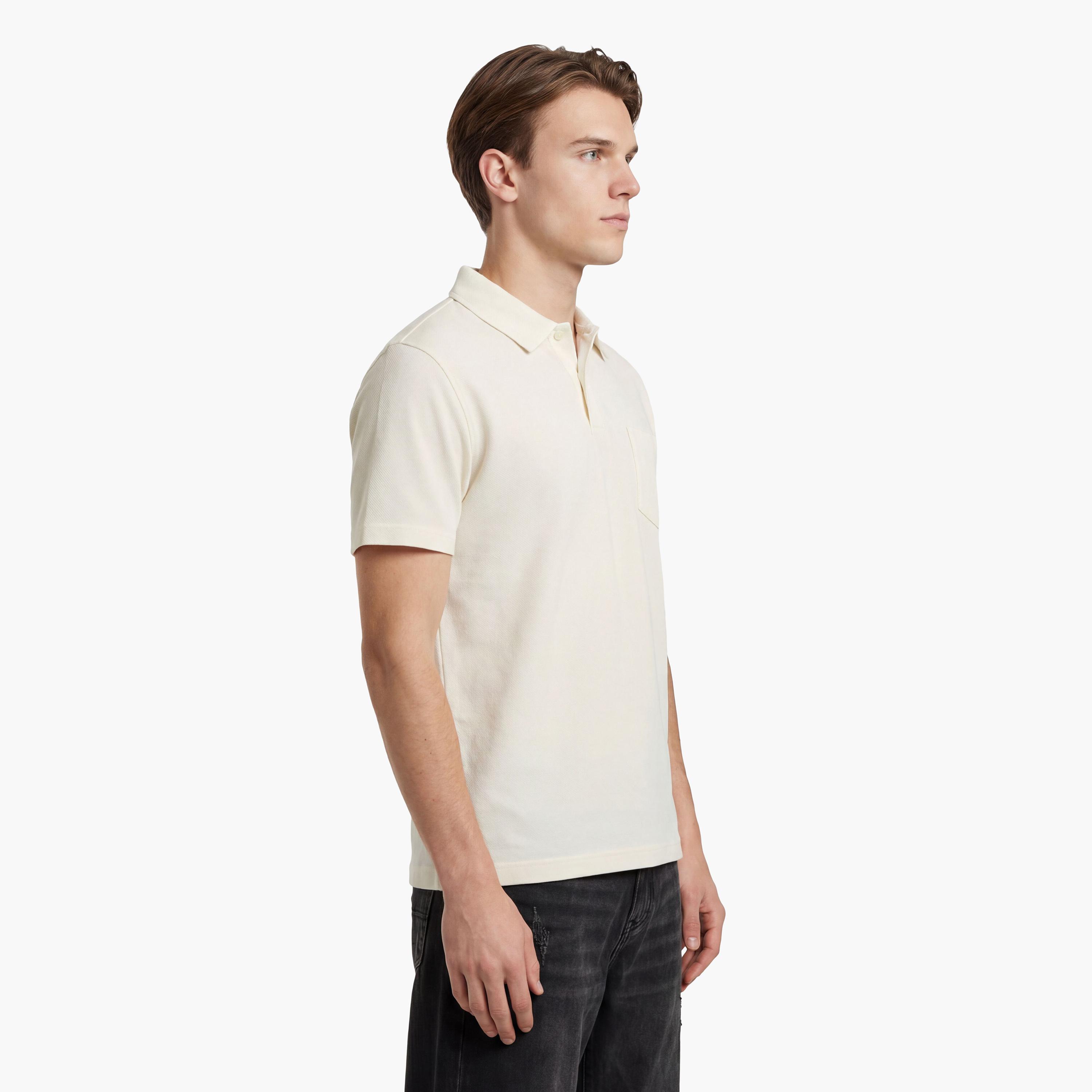 تي شيرت بولو رجالي سادة بأكمام قصيرة وياقة من جانت-men-clothing-tshirtsandpolos-polos-image-3