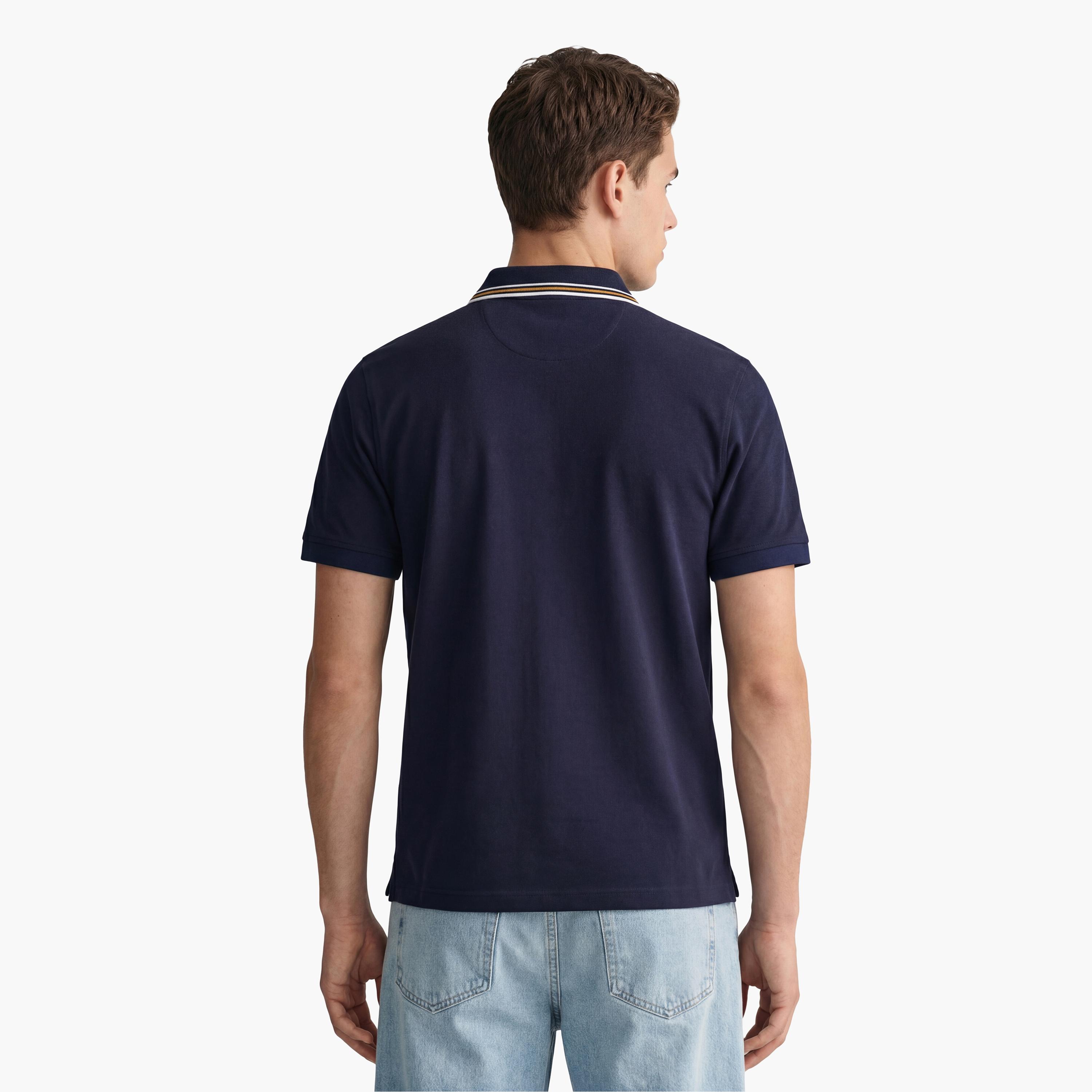 تي شيرت بولو رجالي سادة بأكمام قصيرة وياقة من جانت-men-clothing-tshirtsandpolos-polos-image-9