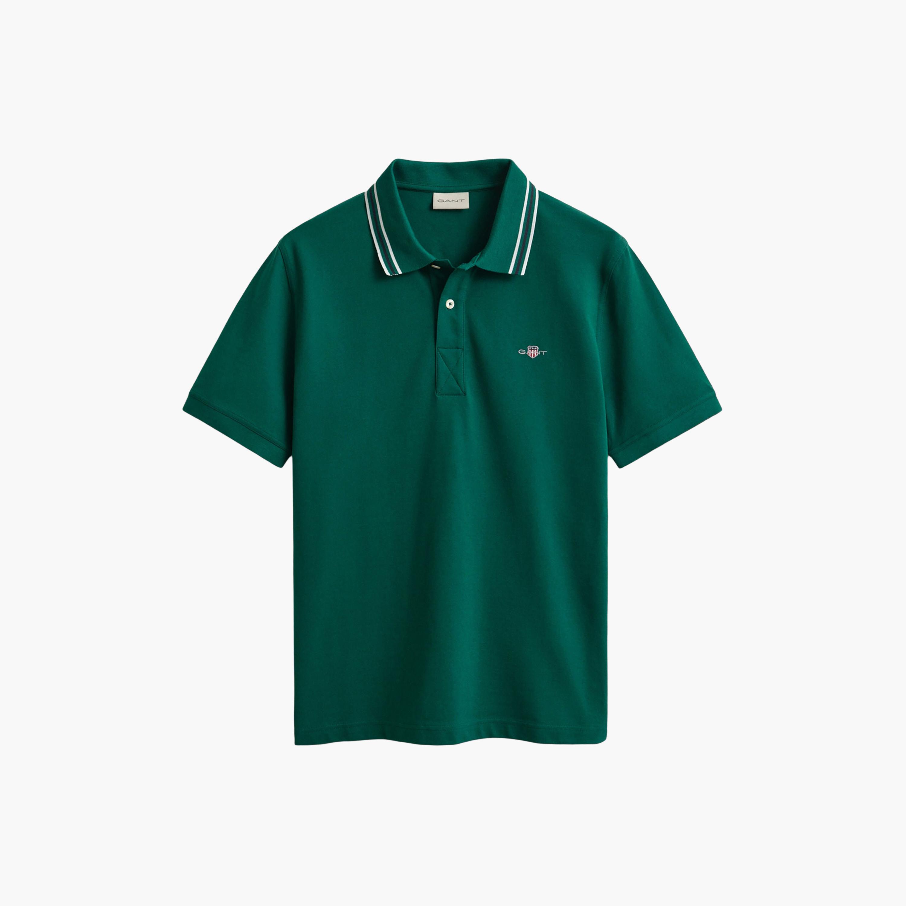 تي شيرت بولو رجالي سادة بأكمام قصيرة وياقة من جانت-men-clothing-tshirtsandpolos-polos-image-5