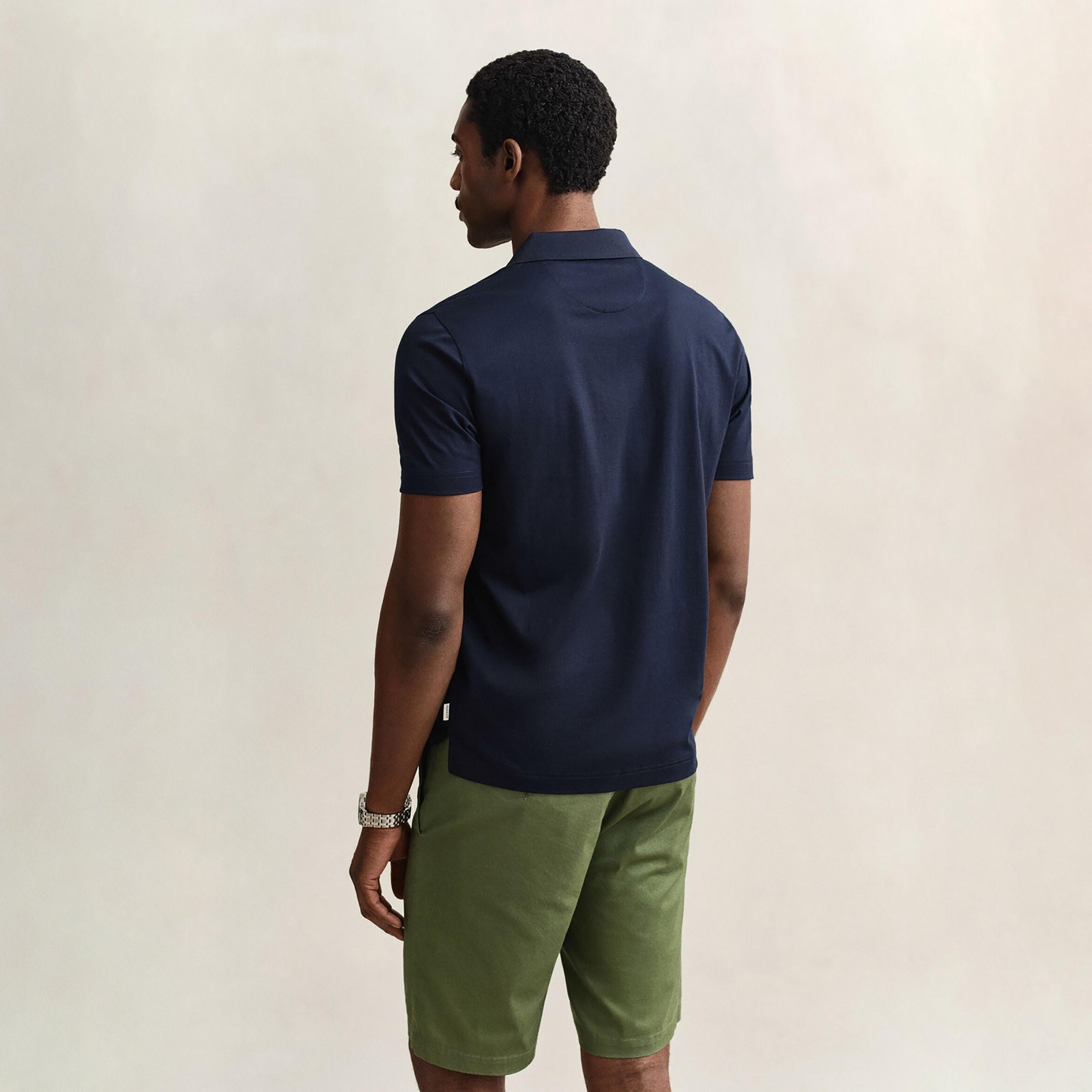 تي شيرت بولو رجالي بأكمام قصيرة وياقة جوني سادة من جانت-men-clothing-tshirtsandpolos-polos-image-4