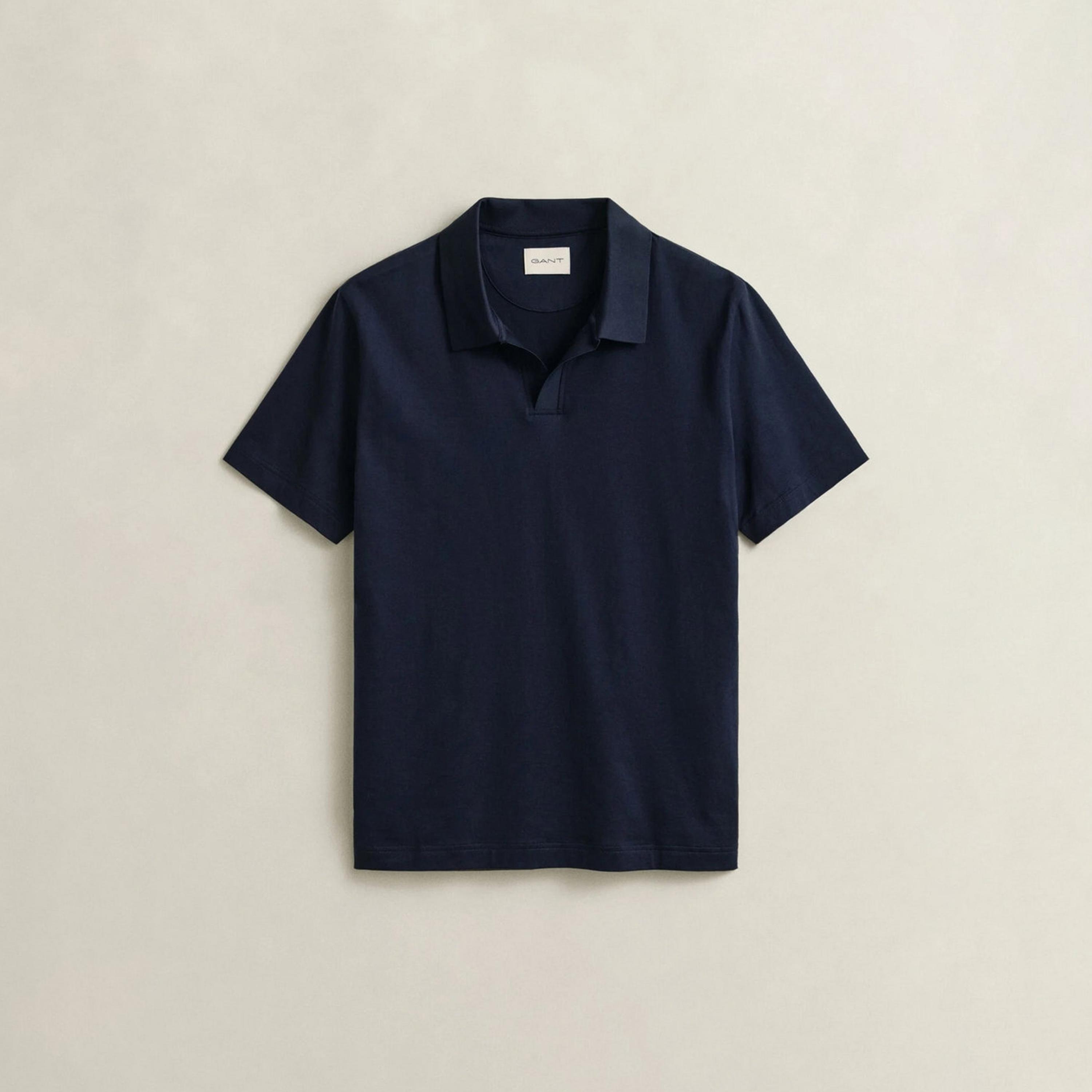 تي شيرت بولو رجالي بأكمام قصيرة وياقة جوني سادة من جانت-men-clothing-tshirtsandpolos-polos-image-5