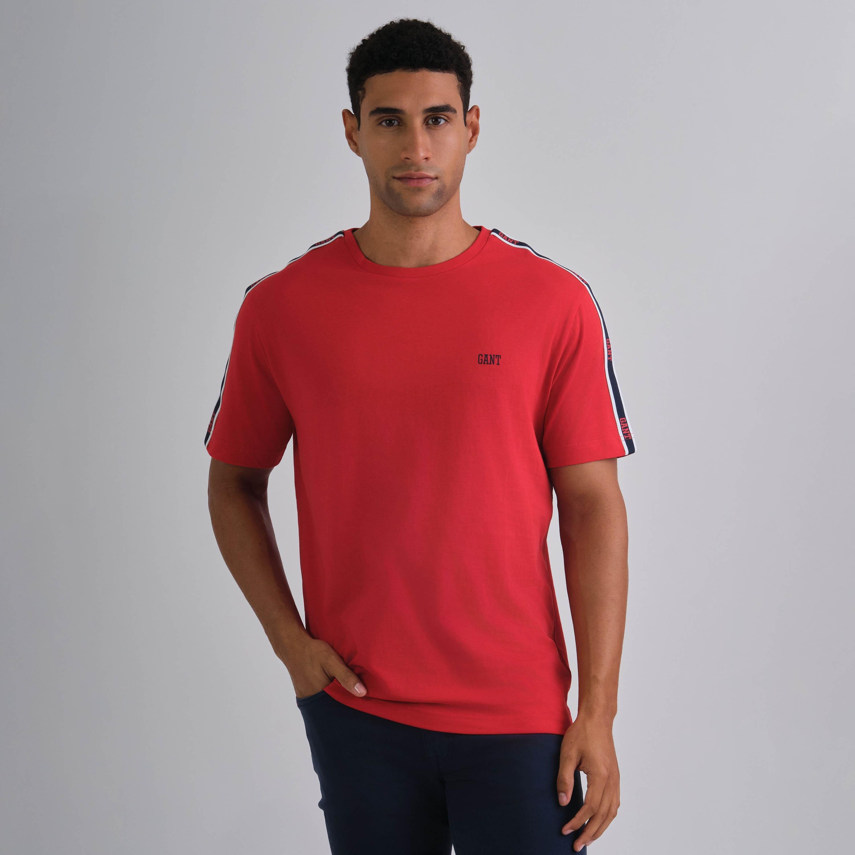 Gant Shoulder Taping Round Neck Short Sleeves Men's T-Shirt-men-clothing-tshirtsandpolos-tshirts-image-8