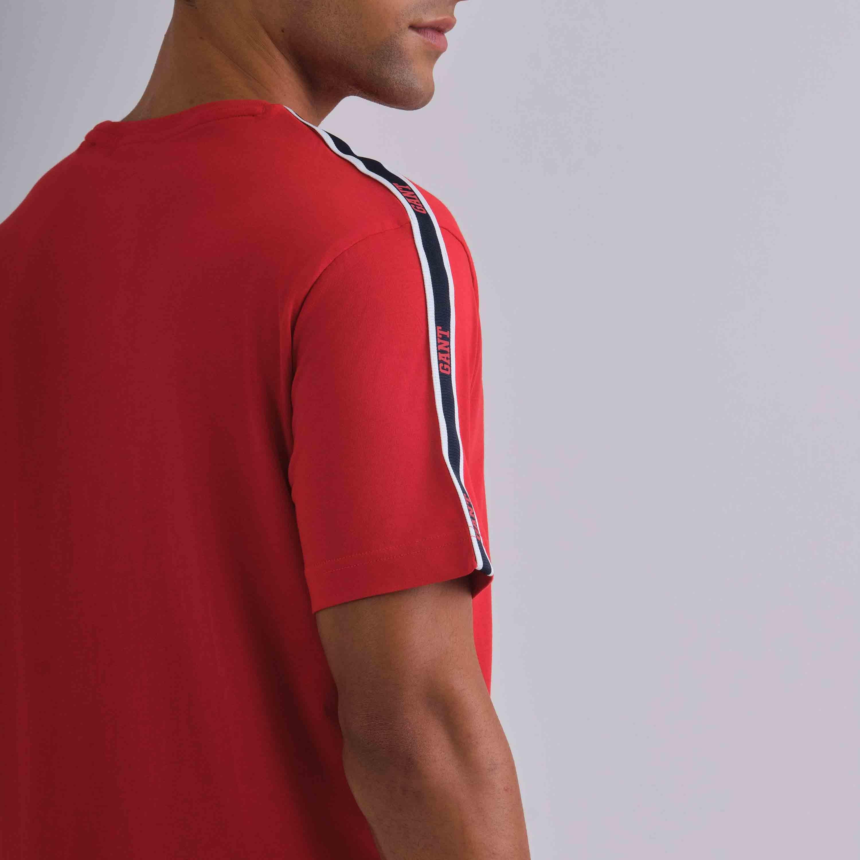 Gant Shoulder Taping Round Neck Short Sleeves Men's T-Shirt-men-clothing-tshirtsandpolos-tshirts-image-9