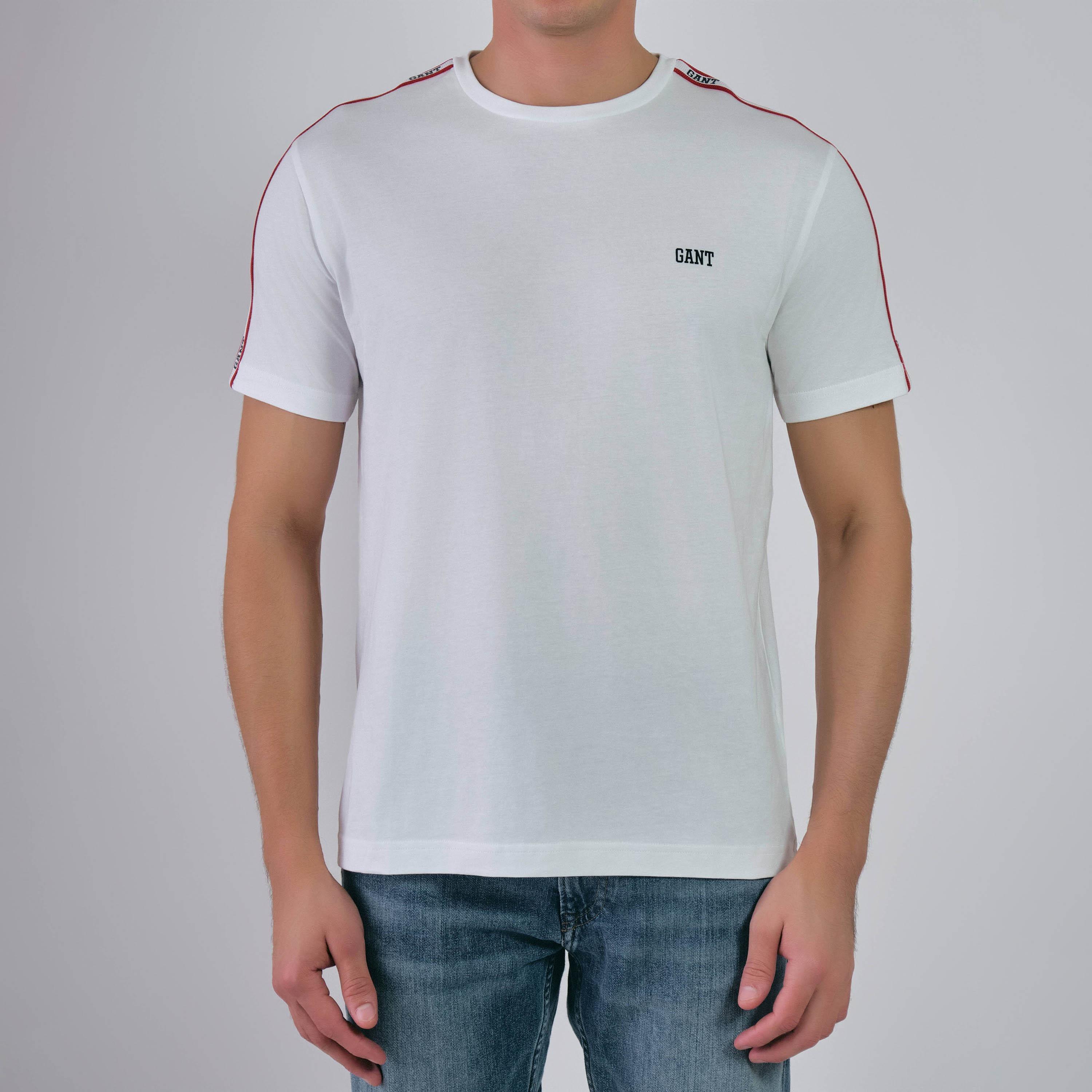 Gant Shoulder Taping Round Neck Short Sleeves Men's T-Shirt-men-clothing-tshirtsandpolos-tshirts-image-3