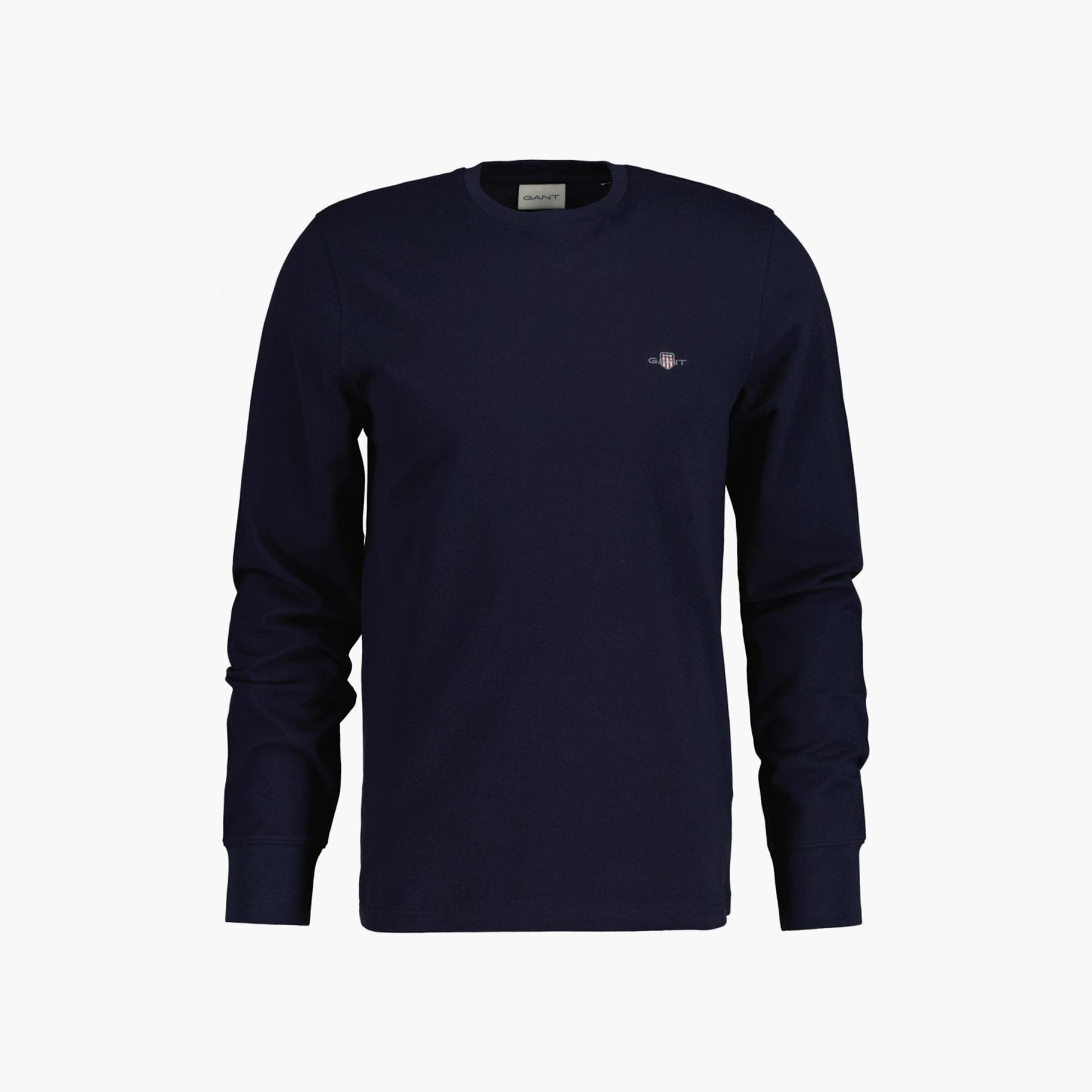 تي-شيرت جانت لوجو التفاصيل بأكمام طويلة وياقة دائرية -men-clothing-tshirtsandpolos-tshirts-image-1