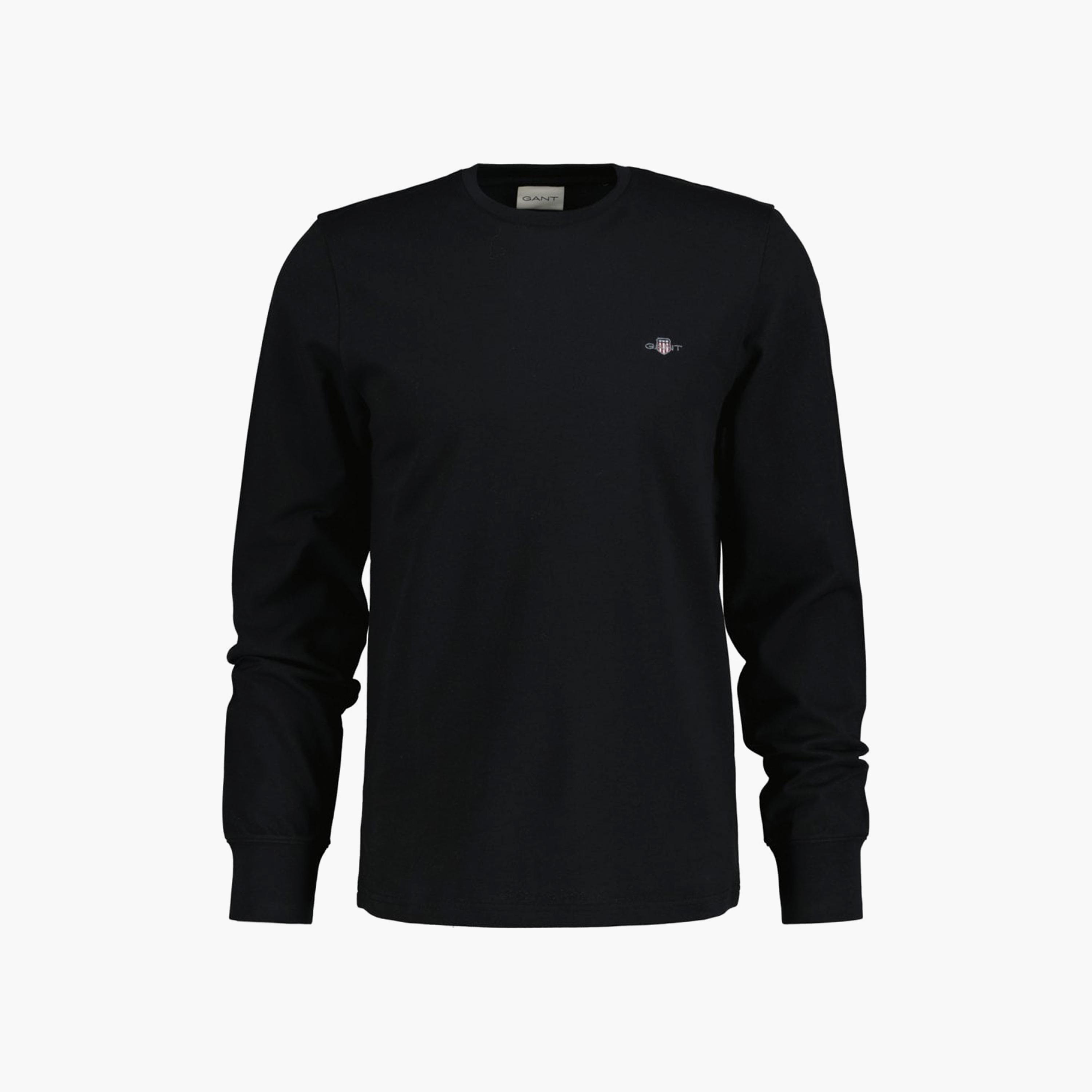 تي-شيرت جانت لوجو التفاصيل بأكمام طويلة وياقة دائرية -men-clothing-tshirtsandpolos-tshirts-image-1