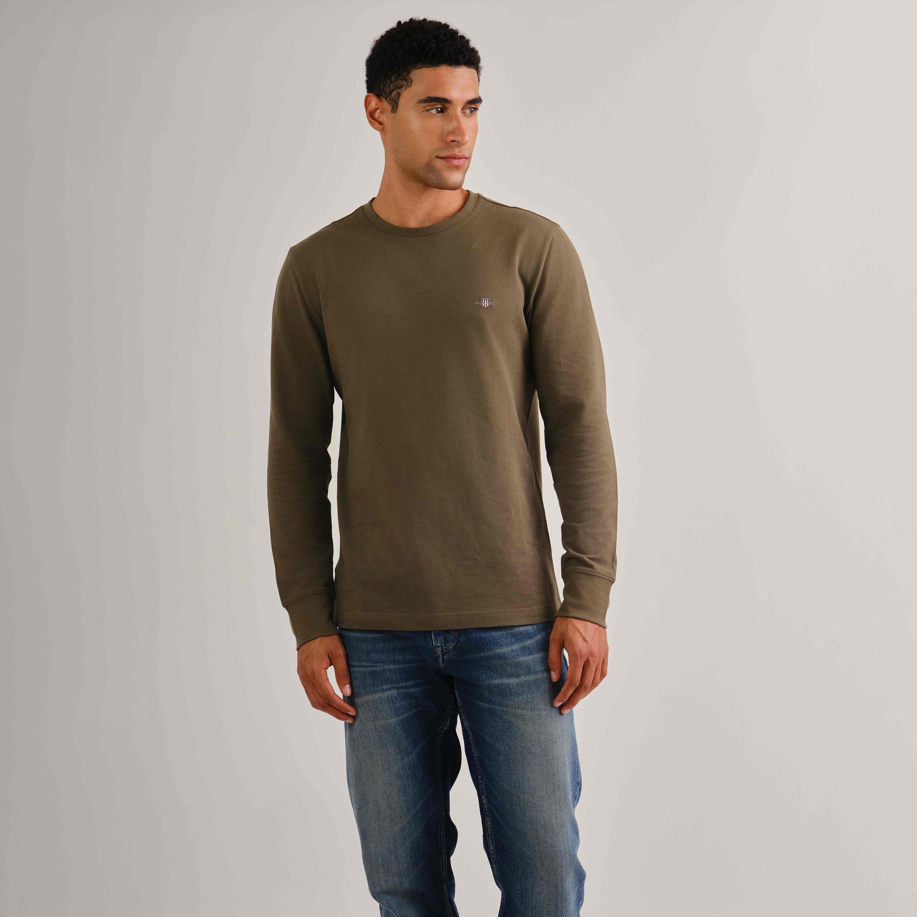 Gant Plain Round Neck Long Sleeves Men's T-Shirt-men-clothing-tshirtsandpolos-tshirts-image-1