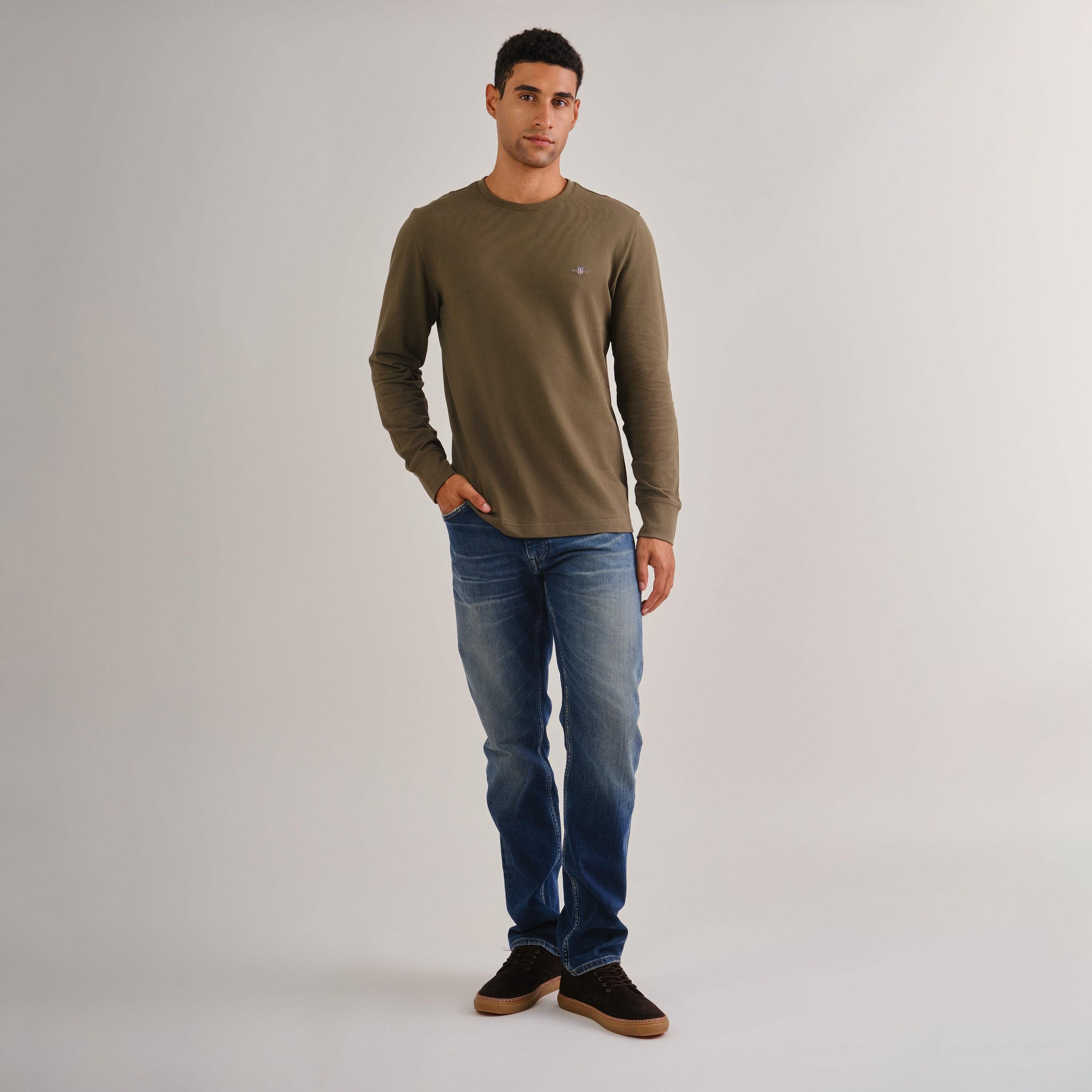 Gant Plain Round Neck Long Sleeves Men's T-Shirt-men-clothing-tshirtsandpolos-tshirts-image-2