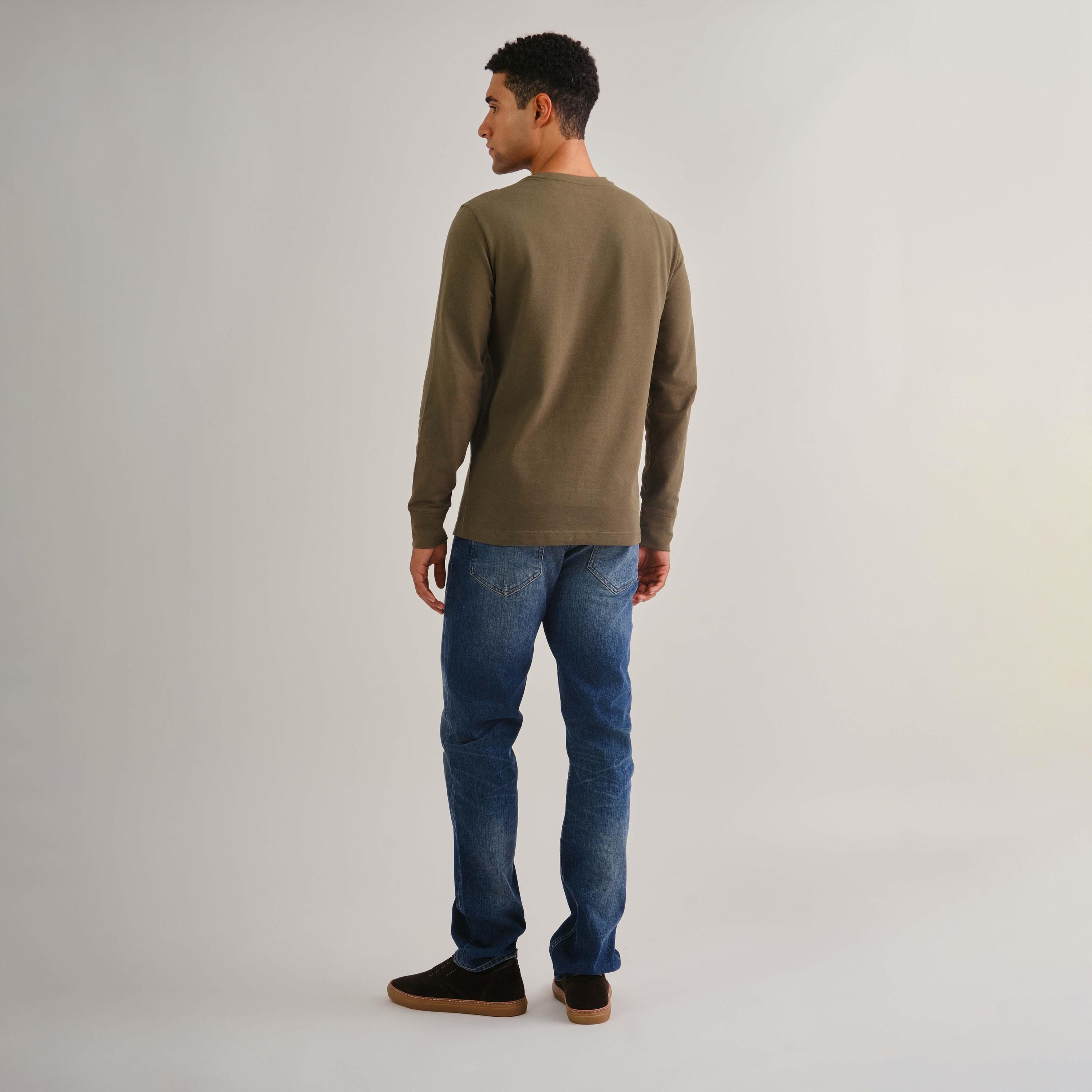 Gant Plain Round Neck Long Sleeves Men's T-Shirt-men-clothing-tshirtsandpolos-tshirts-image-4