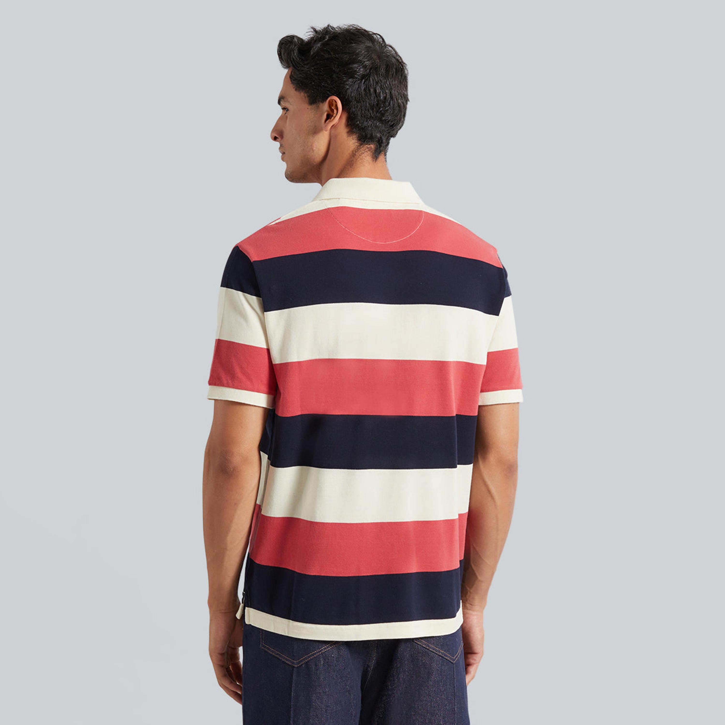 تيشيرت بولو رجالي بياقة مخططة وأكمام قصيرة من جانت.-men-clothing-tshirtsandpolos-polos-image-4