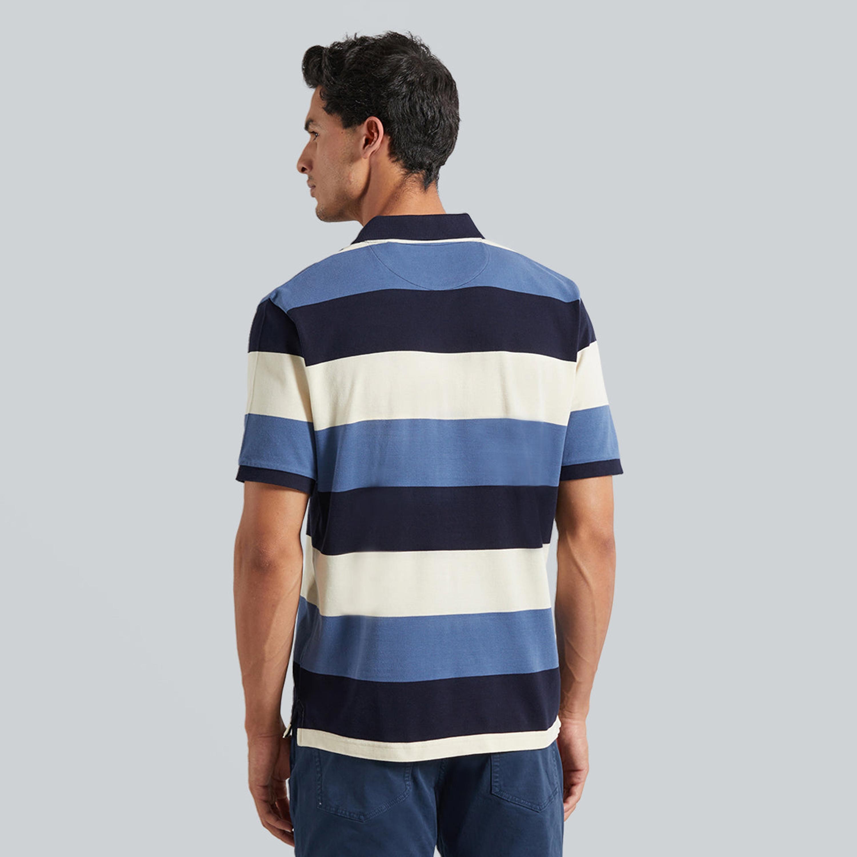 تيشيرت بولو رجالي بياقة مخططة وأكمام قصيرة من جانت.-men-clothing-tshirtsandpolos-polos-image-8