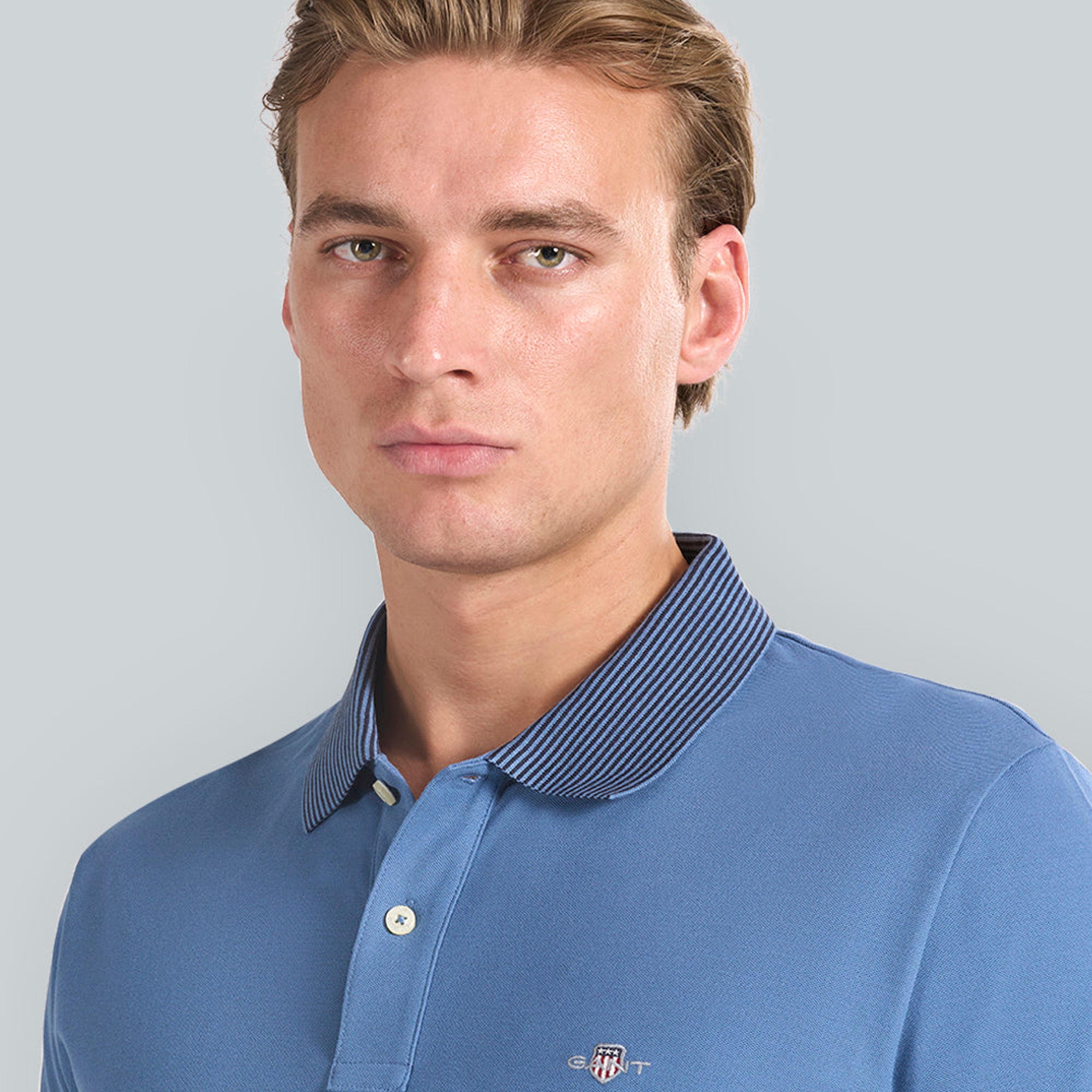 Gant Plain Collared Short Sleeves Men's Polo T-Shirt-men-clothing-tshirtsandpolos-polos-image-2