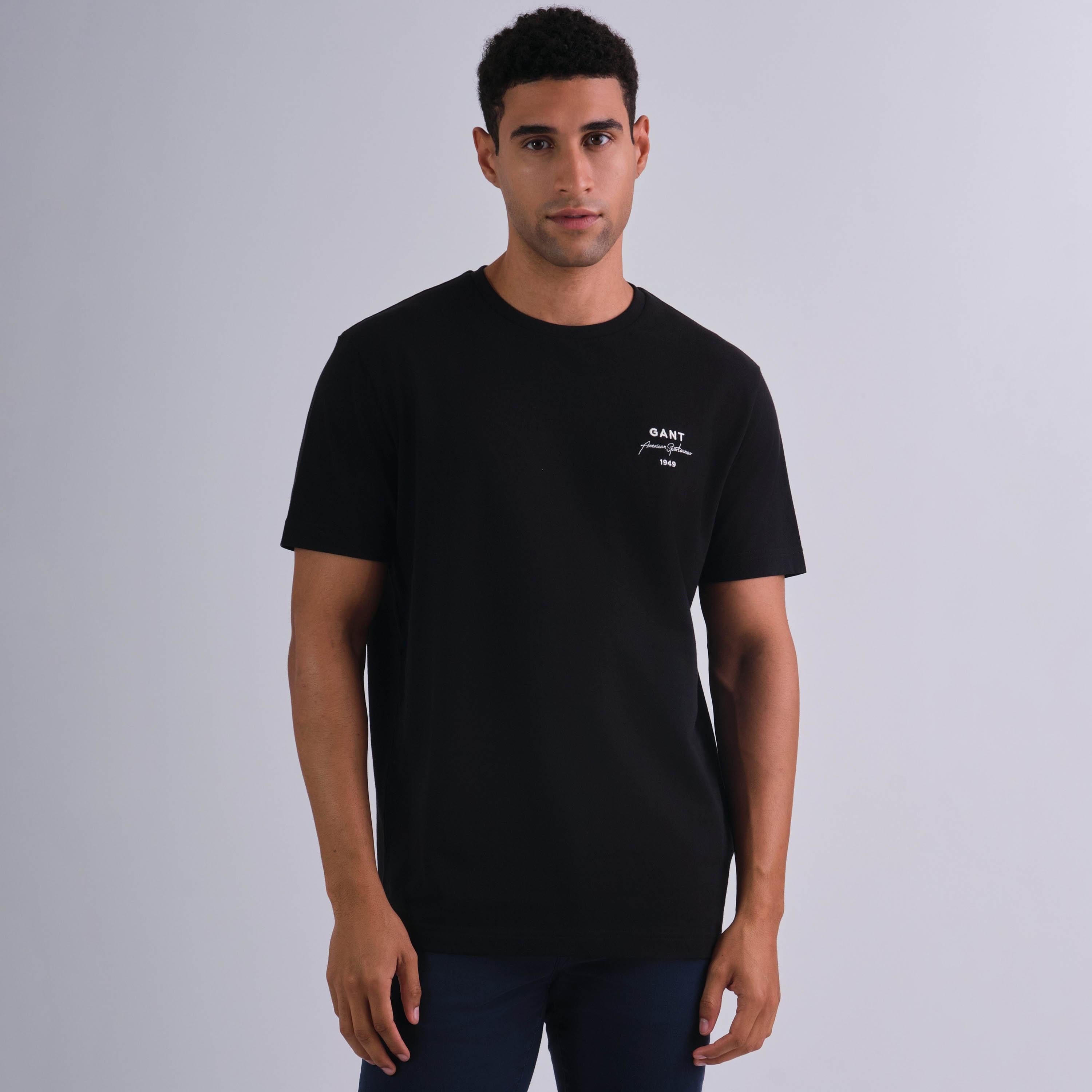 Gant Small Logo Round Neck Short Sleeves Men's T-Shirt-men-clothing-tshirtsandpolos-tshirts-image-1