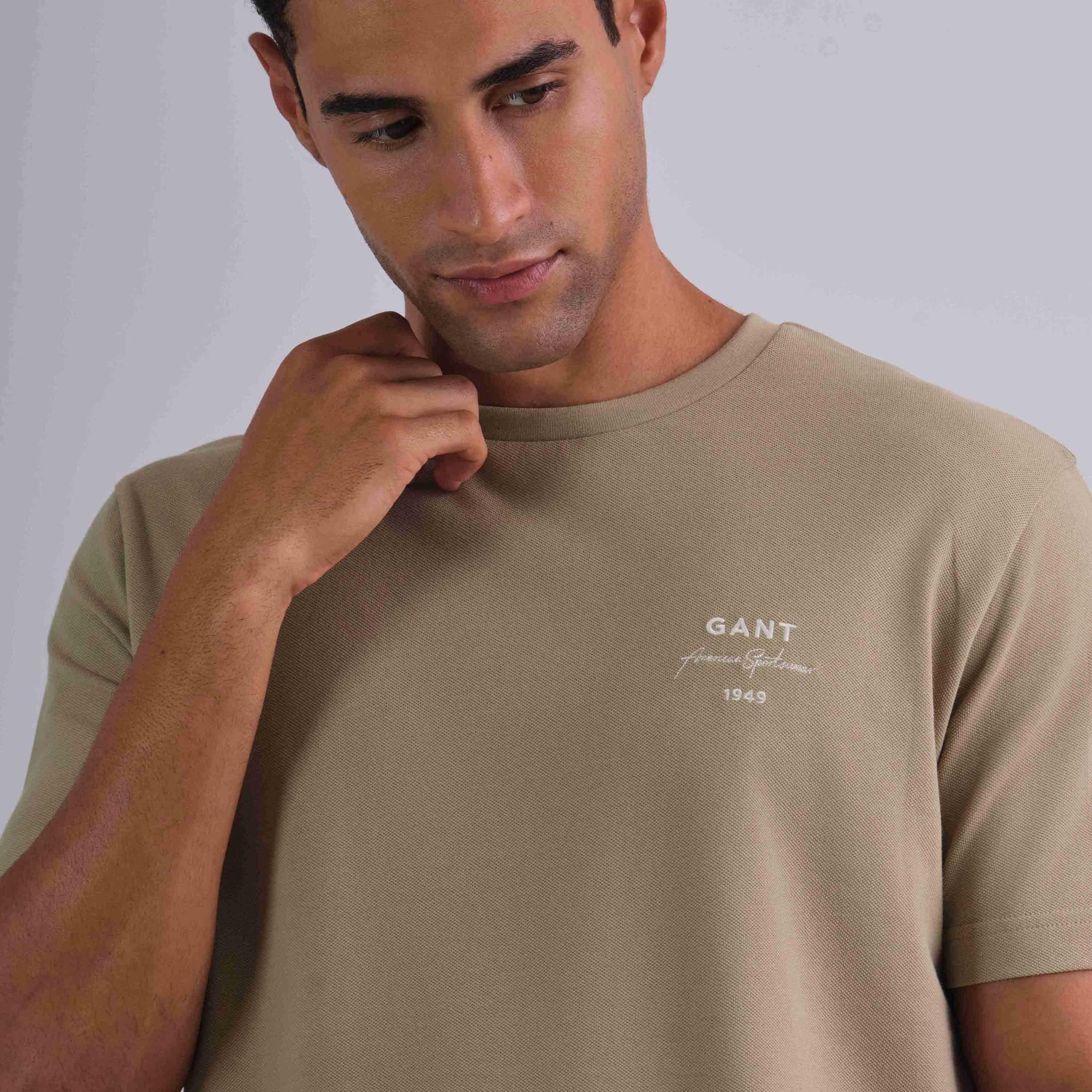 Gant Small Logo Round Neck Short Sleeves Men's T-Shirt-men-clothing-tshirtsandpolos-tshirts-image-9