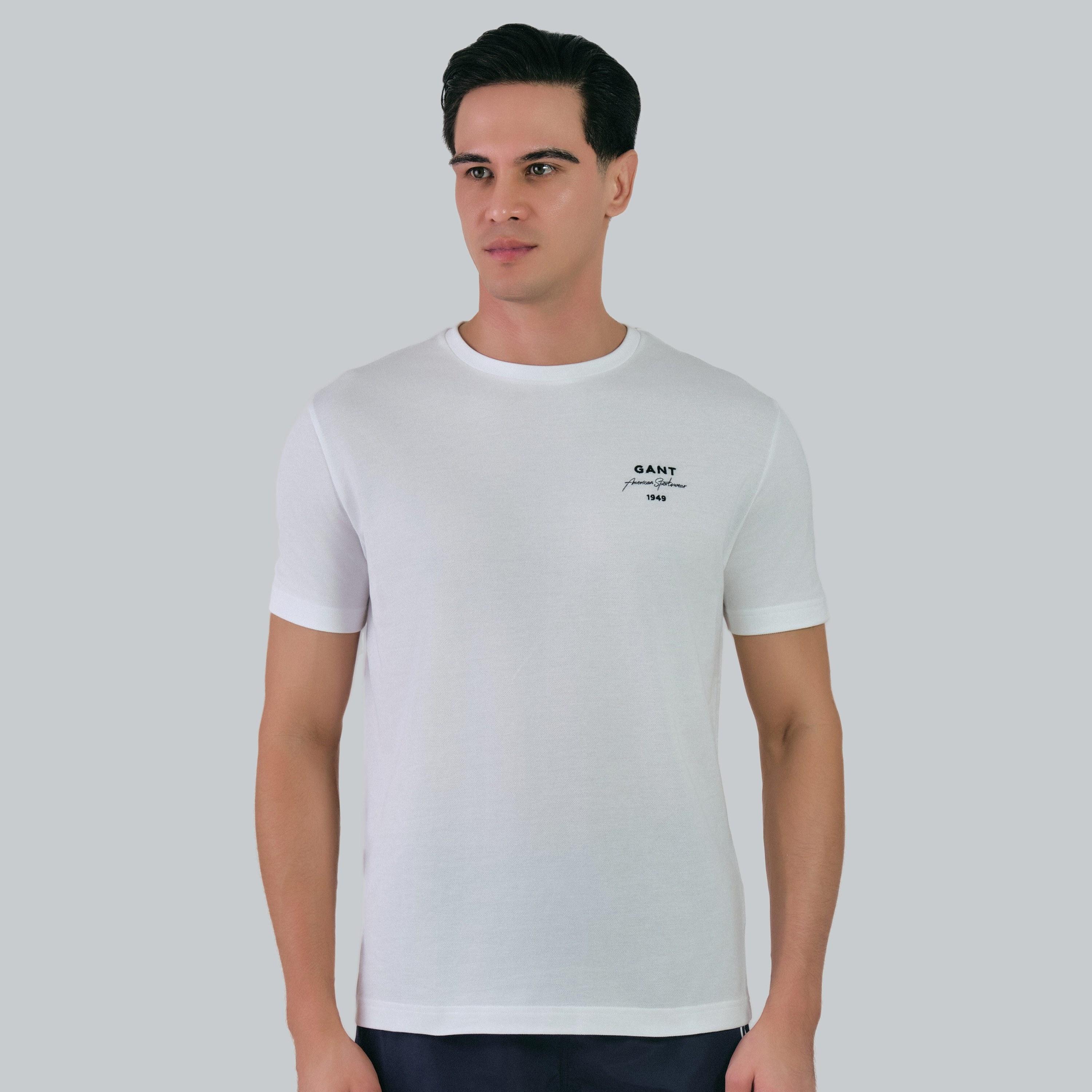 Gant Small Logo Round Neck Short Sleeves Men's T-Shirt-men-clothing-tshirtsandpolos-tshirts-image-5