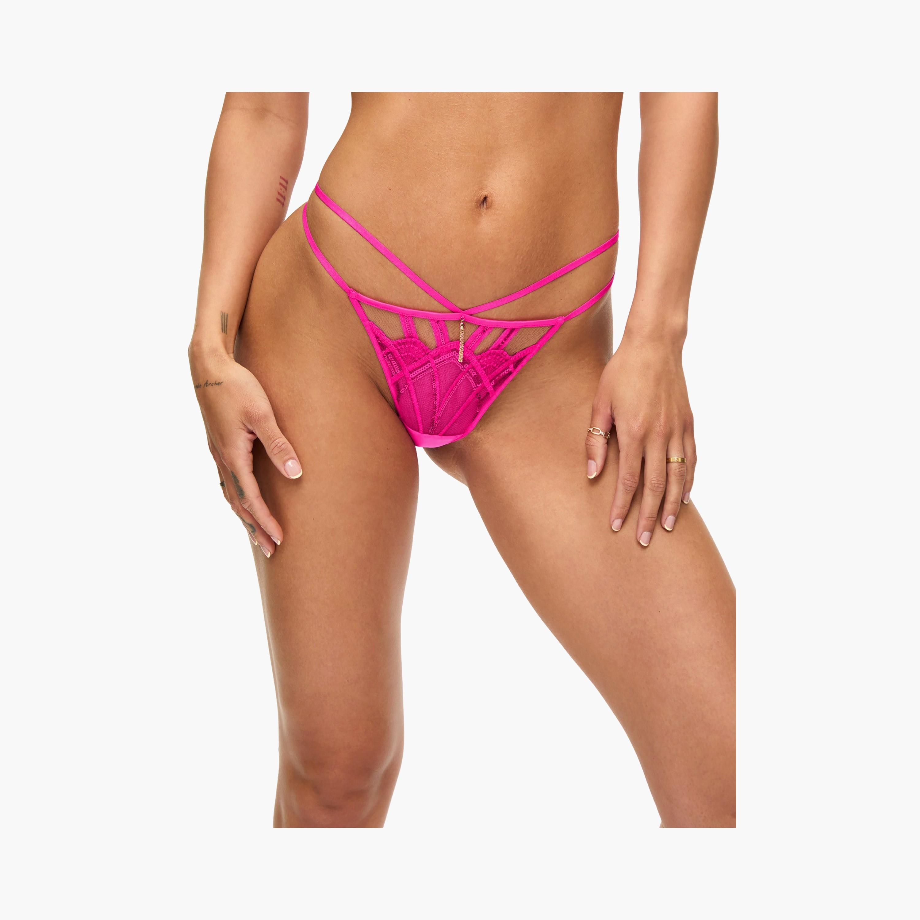 Ann Summers Desiring Decadence Bright Pink Lace Low Coverage Women's G-String Thong-women-clothing-lingerie-panties-image-3