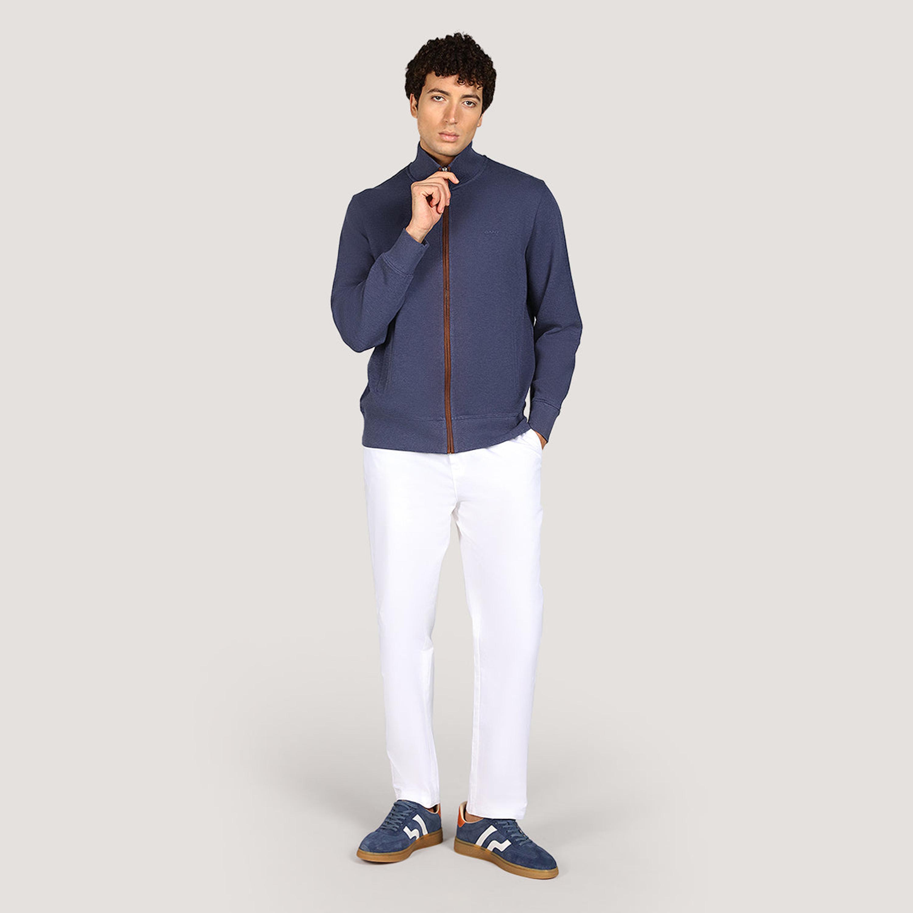 كارديجان رجالي بياقة عالية وأكمام طويلة، سادة من جانت-men-clothing-sweatersandpullovers-image-10