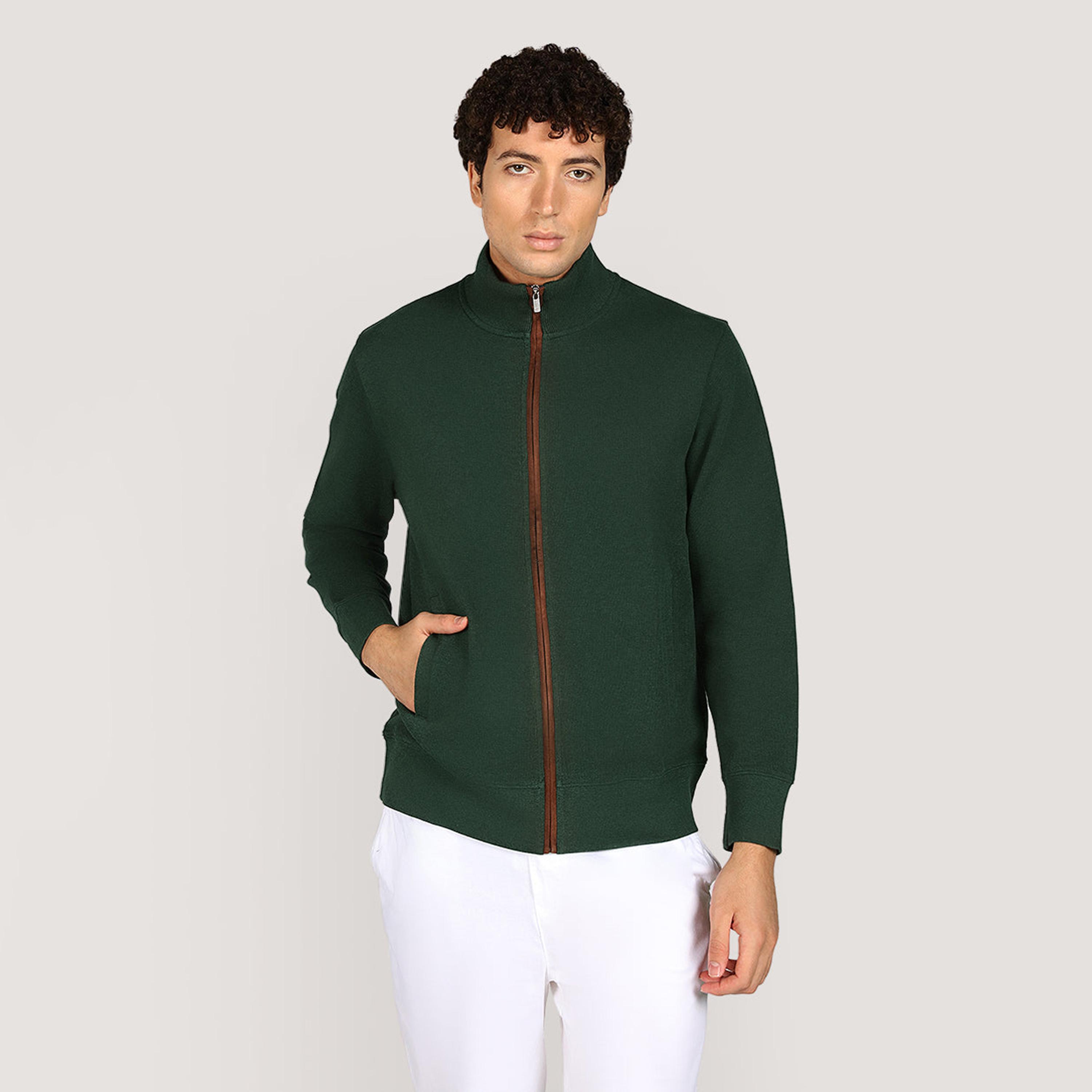كارديجان رجالي بياقة عالية وأكمام طويلة، سادة من جانت-men-clothing-sweatersandpullovers-image-1