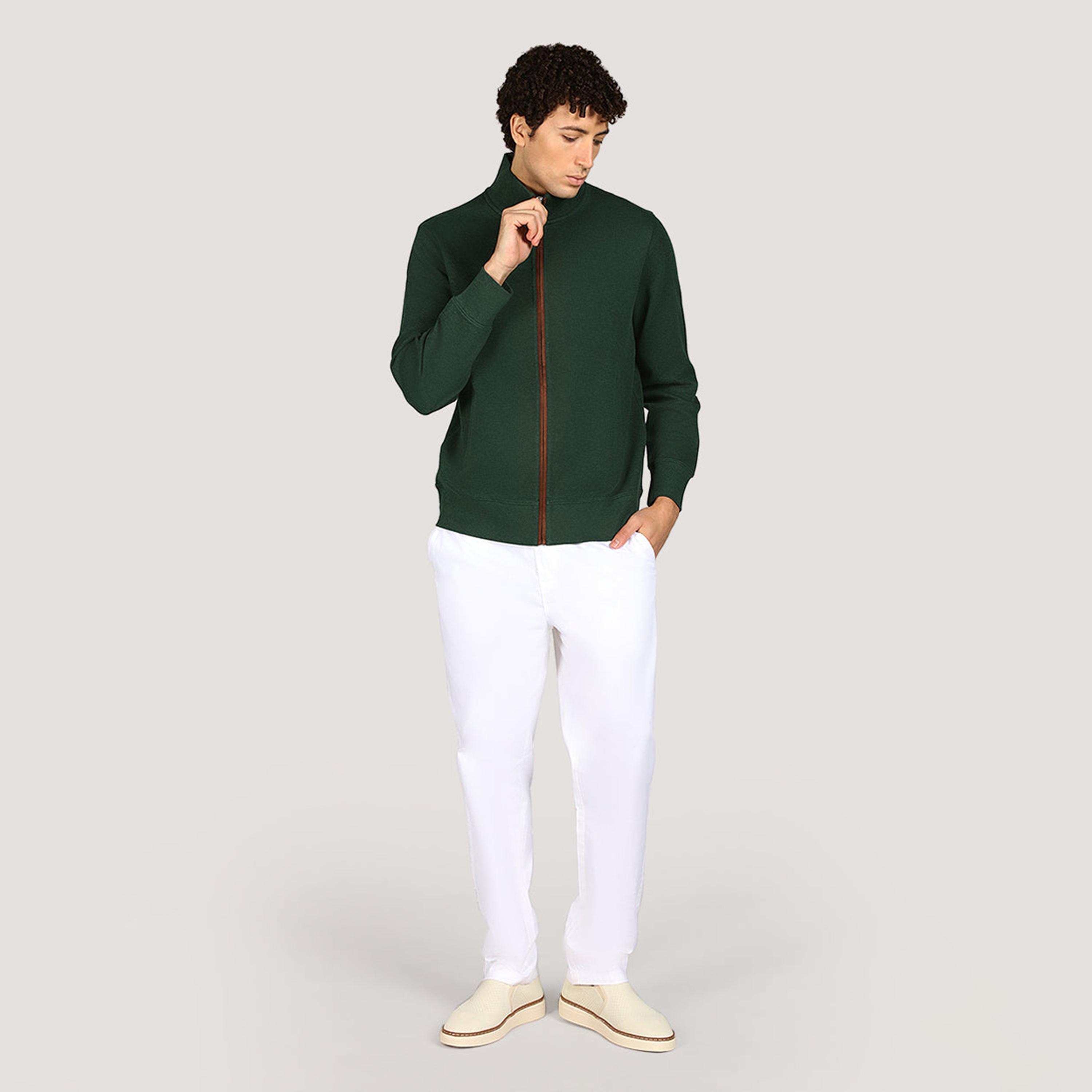 كارديجان رجالي بياقة عالية وأكمام طويلة، سادة من جانت-men-clothing-sweatersandpullovers-image-2
