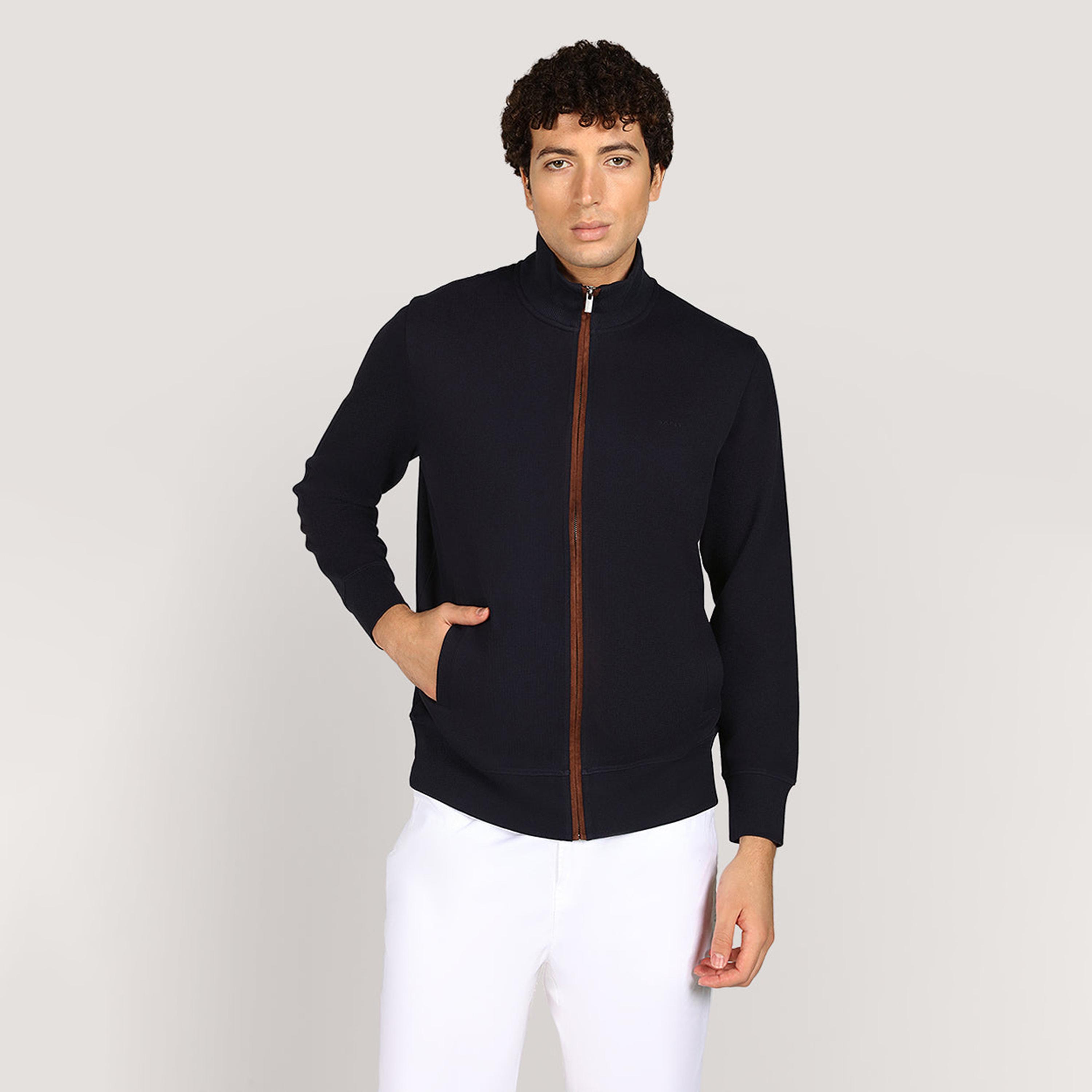 كارديجان رجالي بياقة عالية وأكمام طويلة، سادة من جانت-men-clothing-sweatersandpullovers-image-5