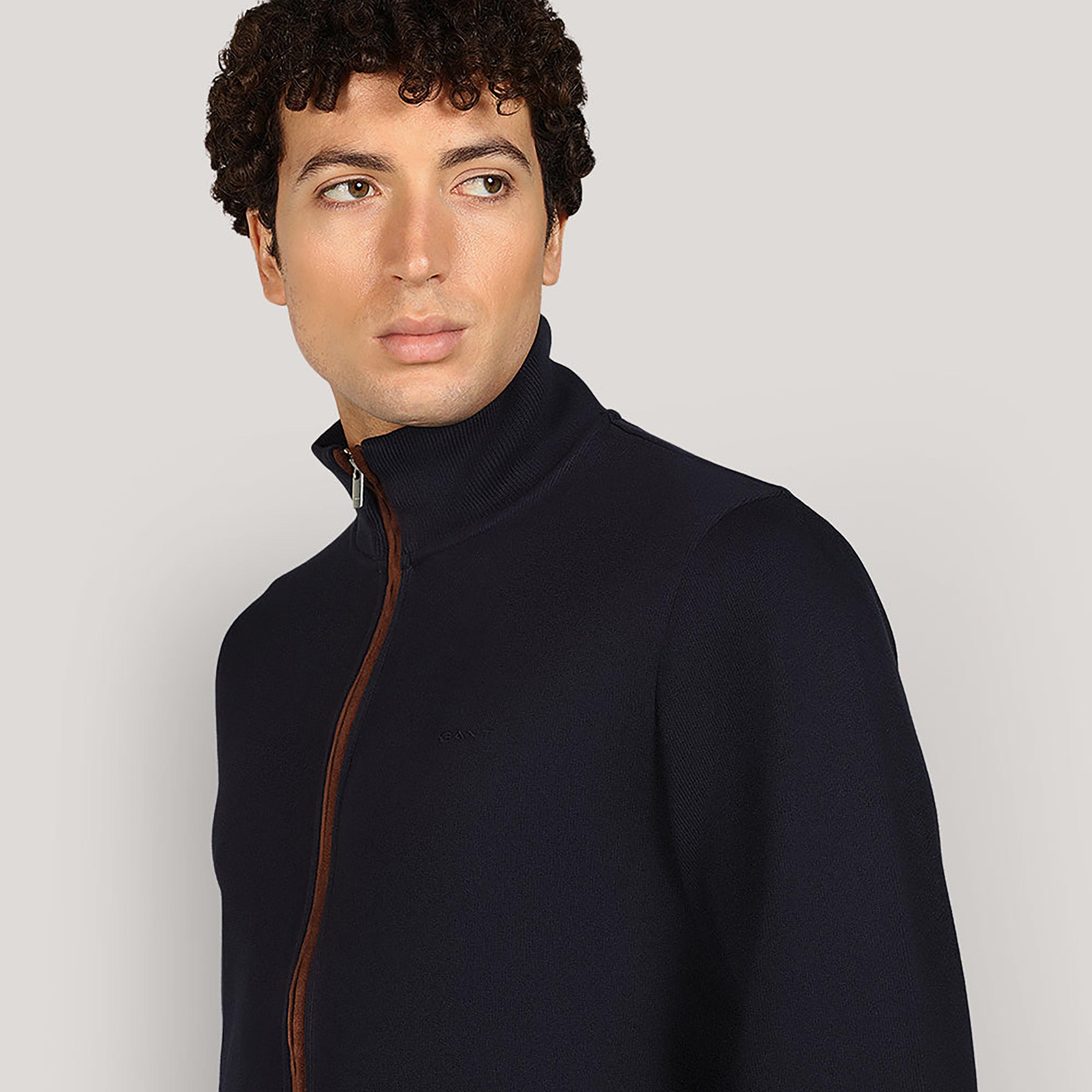 كارديجان رجالي بياقة عالية وأكمام طويلة، سادة من جانت-men-clothing-sweatersandpullovers-image-7