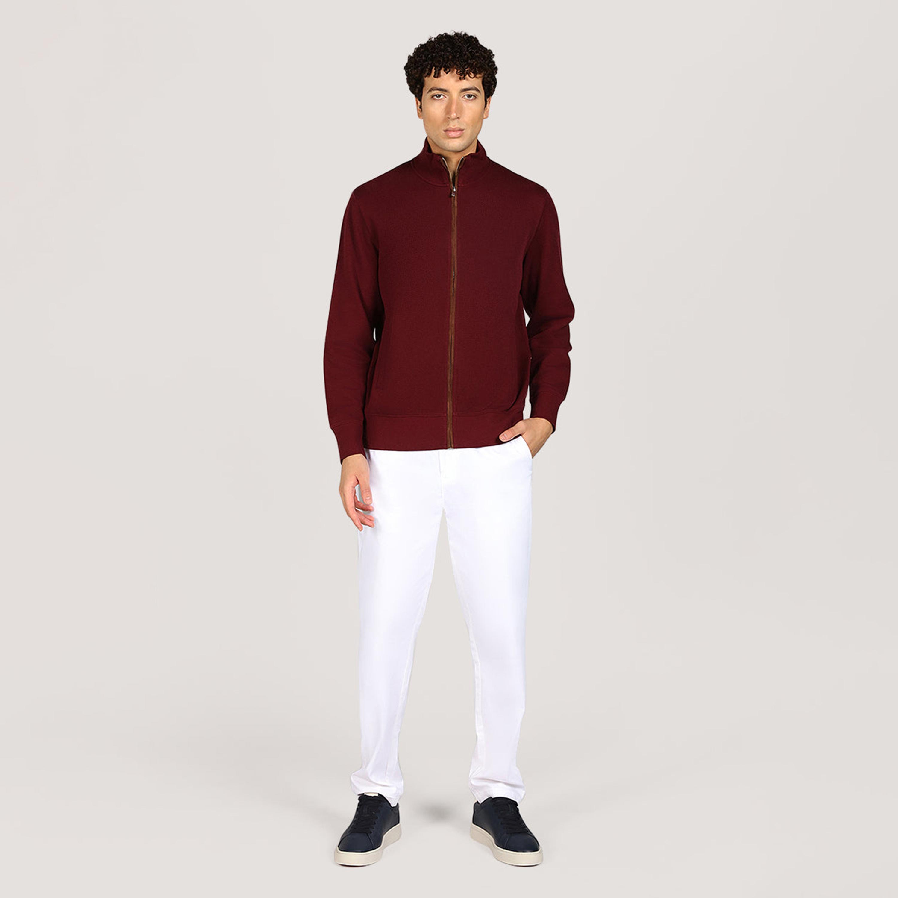 Gant Plain High Neck Long Sleeves Men's Cardigan-men-clothing-sweatersandpullovers-image-2