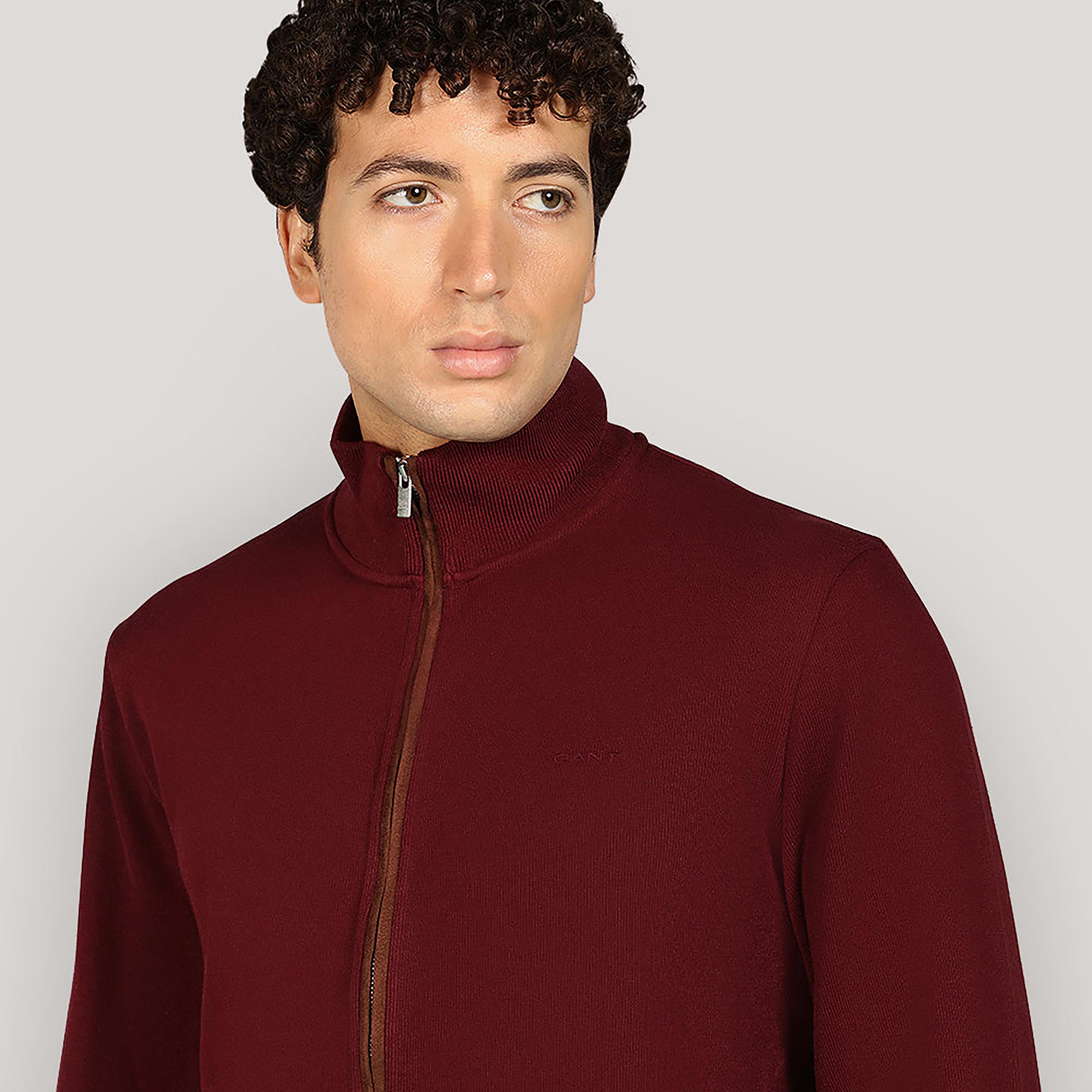 Gant Plain High Neck Long Sleeves Men's Cardigan-men-clothing-sweatersandpullovers-image-3