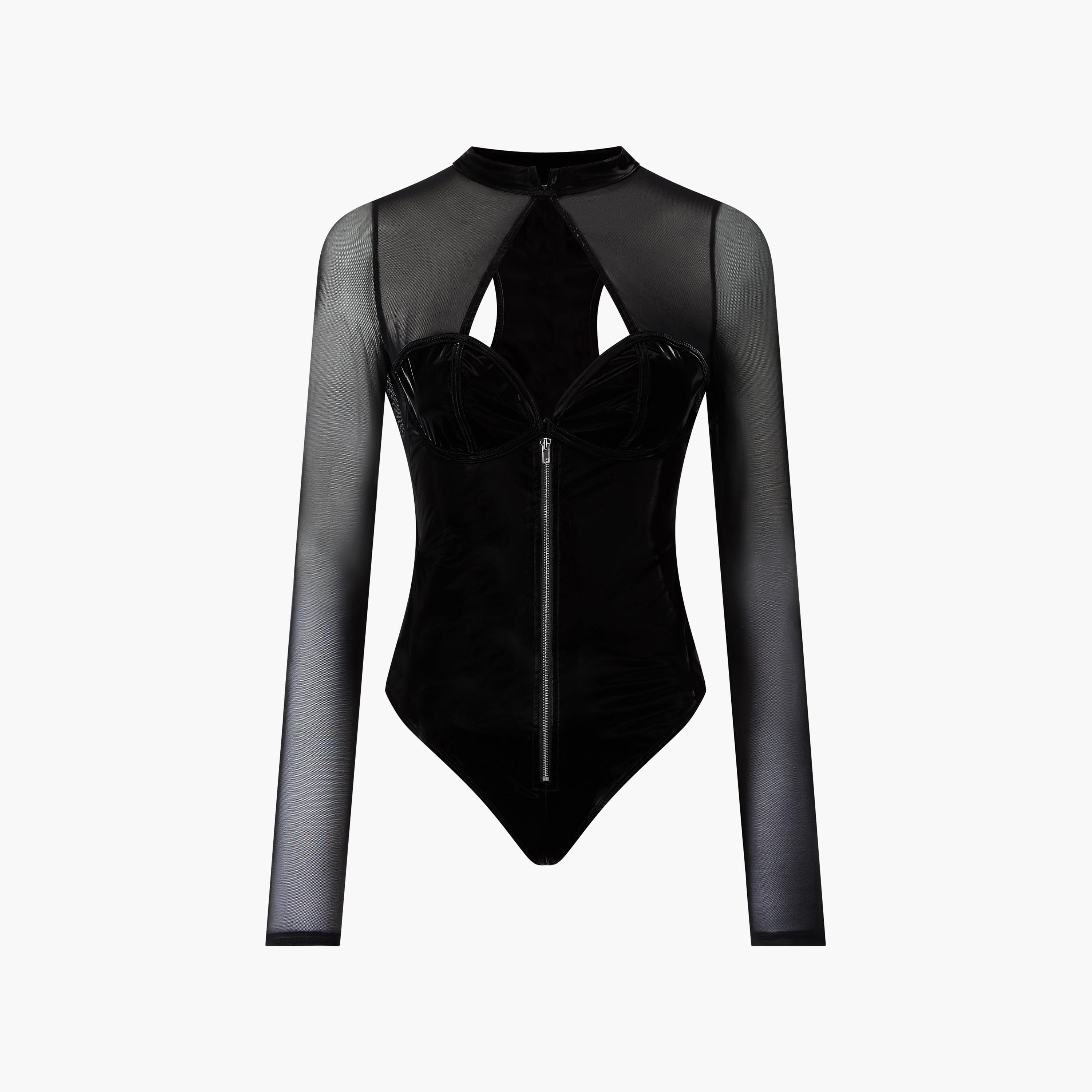 Ann Summers Twilight Vixen Black Plain Wired Medium Support Unlined Women's Bodysuit-women-clothing-lingerie-babydollsandbodysuits-image-5