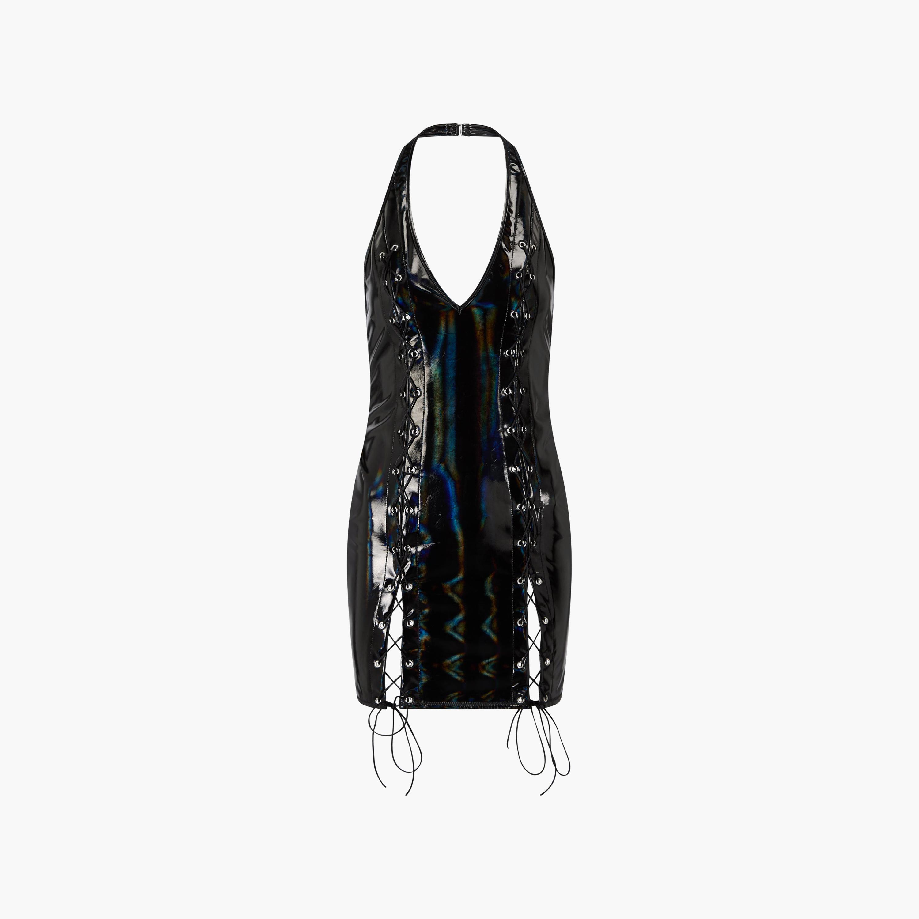 فستان نسائي "بوديكون" ضيق أسود بتفاصيل متقاطعة ديزاير من آن سامرز-women-clothing-lingerie-babydollsandbodysuits-image-5