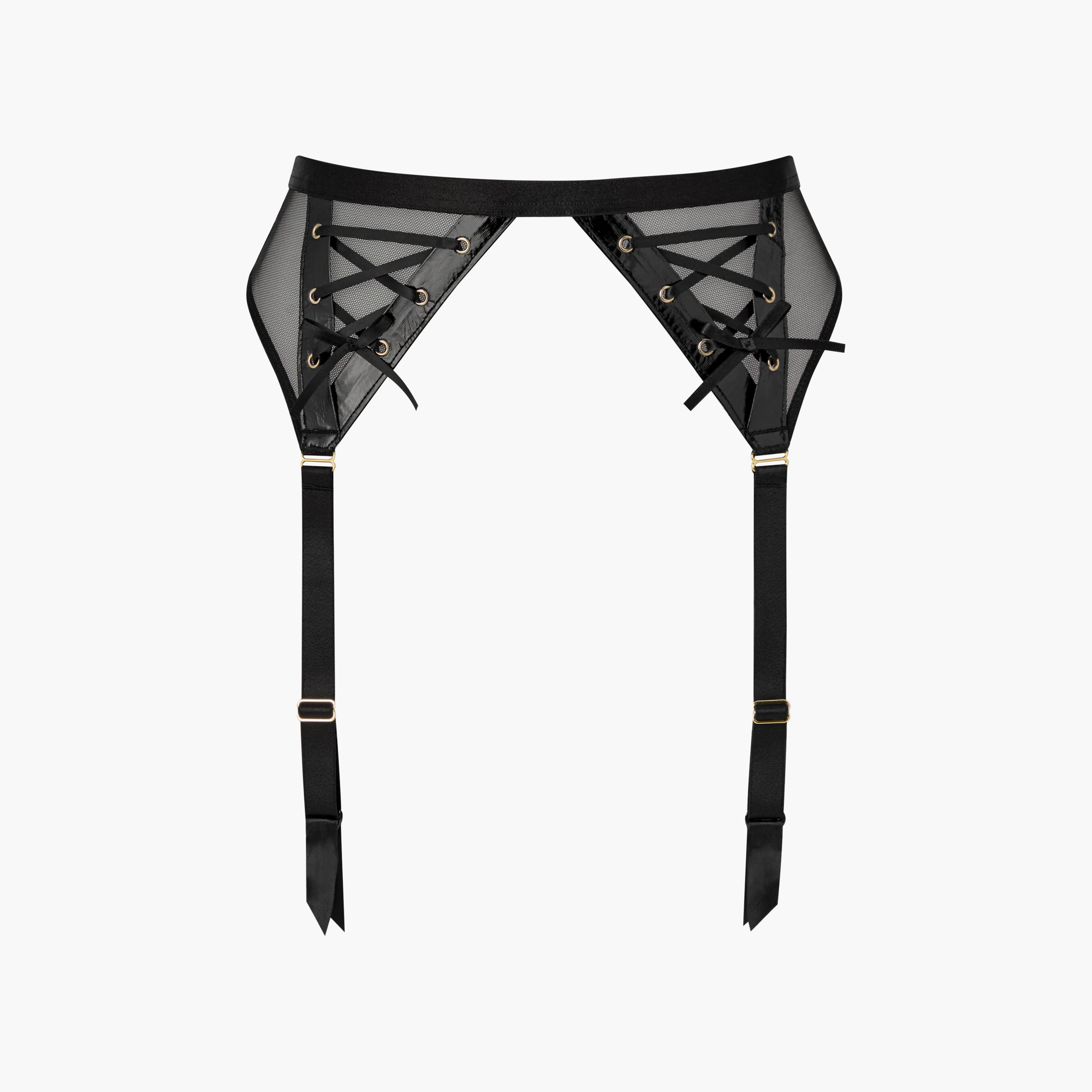 حزام رباط (جارتير) أسود بتفاصيل متقاطعة إتيرنال تمبتيشن من آن سامرز-women-clothing-lingerie-lingerieaccessories-image-4
