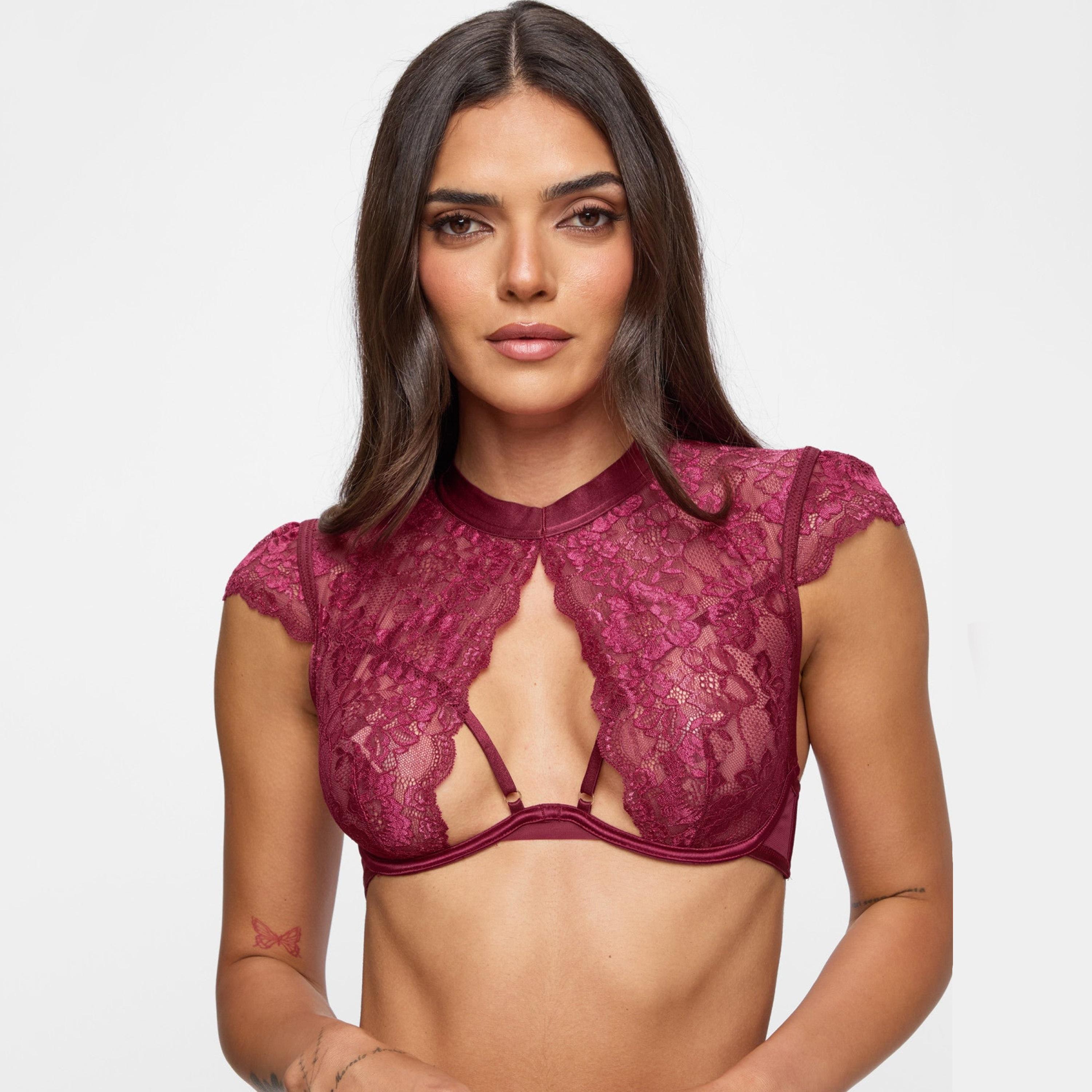 طقم لانجري نسائي مفتوح مثير من الدانتيل بنقشة الزهور من آن سمرز-women-clothing-lingerie-lingeriesets-image-2