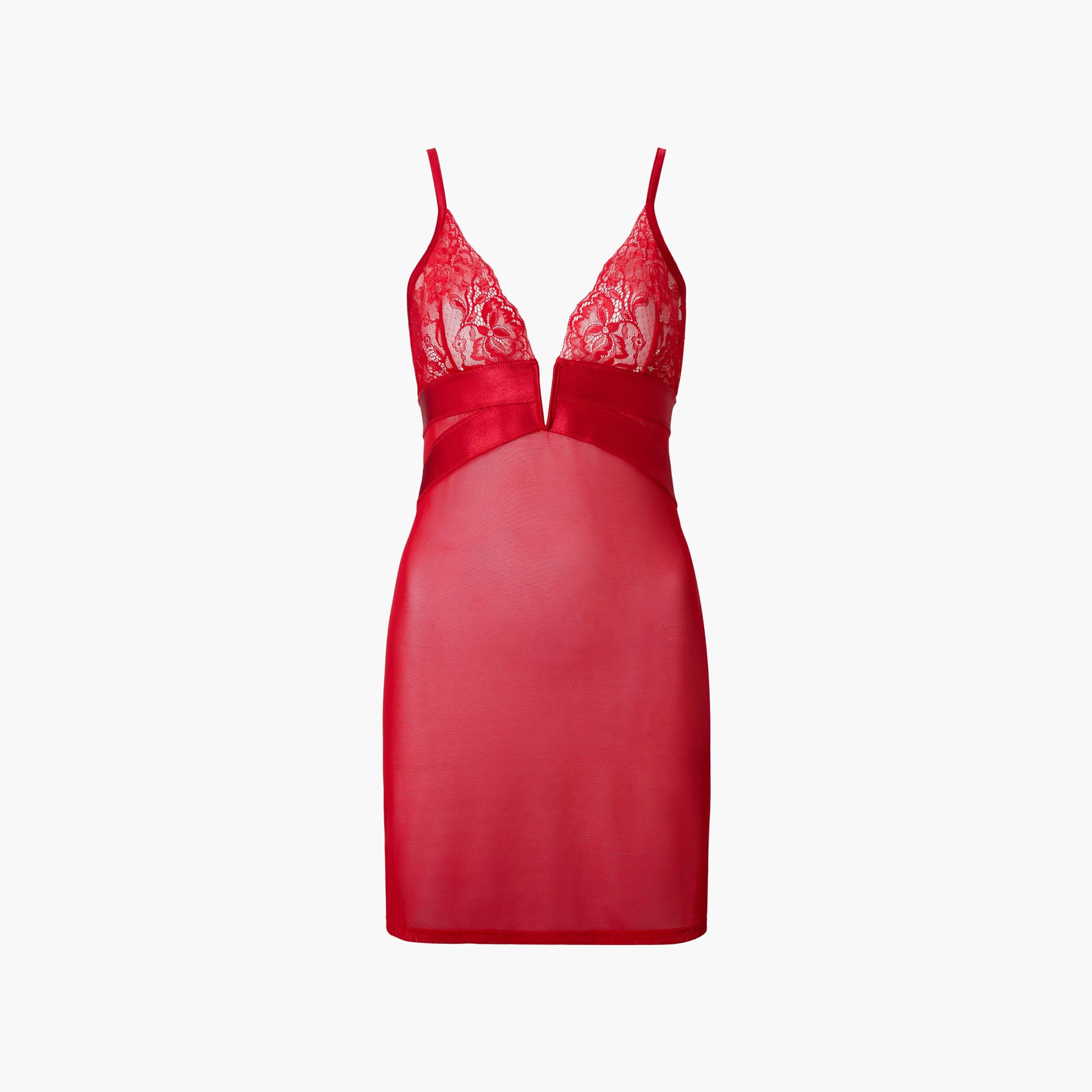 قميص نوم نسائي بدون أكمام بحمالات ودانتيل زهور من آن سمرز-women-clothing-nightwear-nighties-image-5