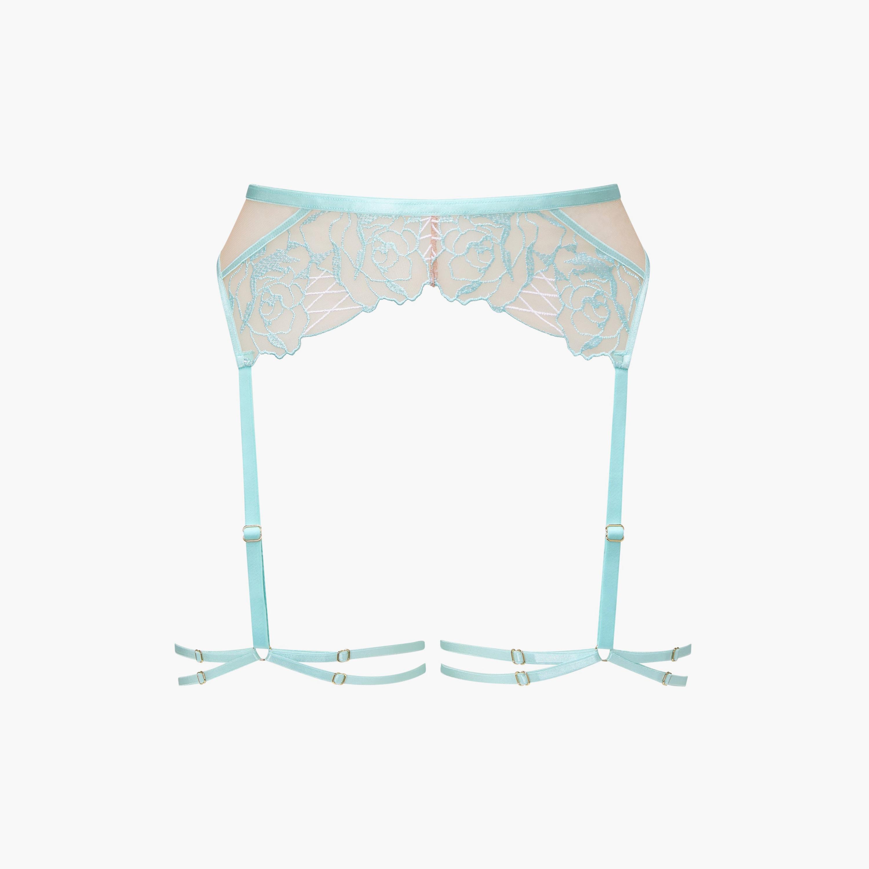 Ann Summers Devoted To You Blue Floral Embroidered Women's Garter Belt-women-clothing-lingerie-lingerieaccessories-image-4
