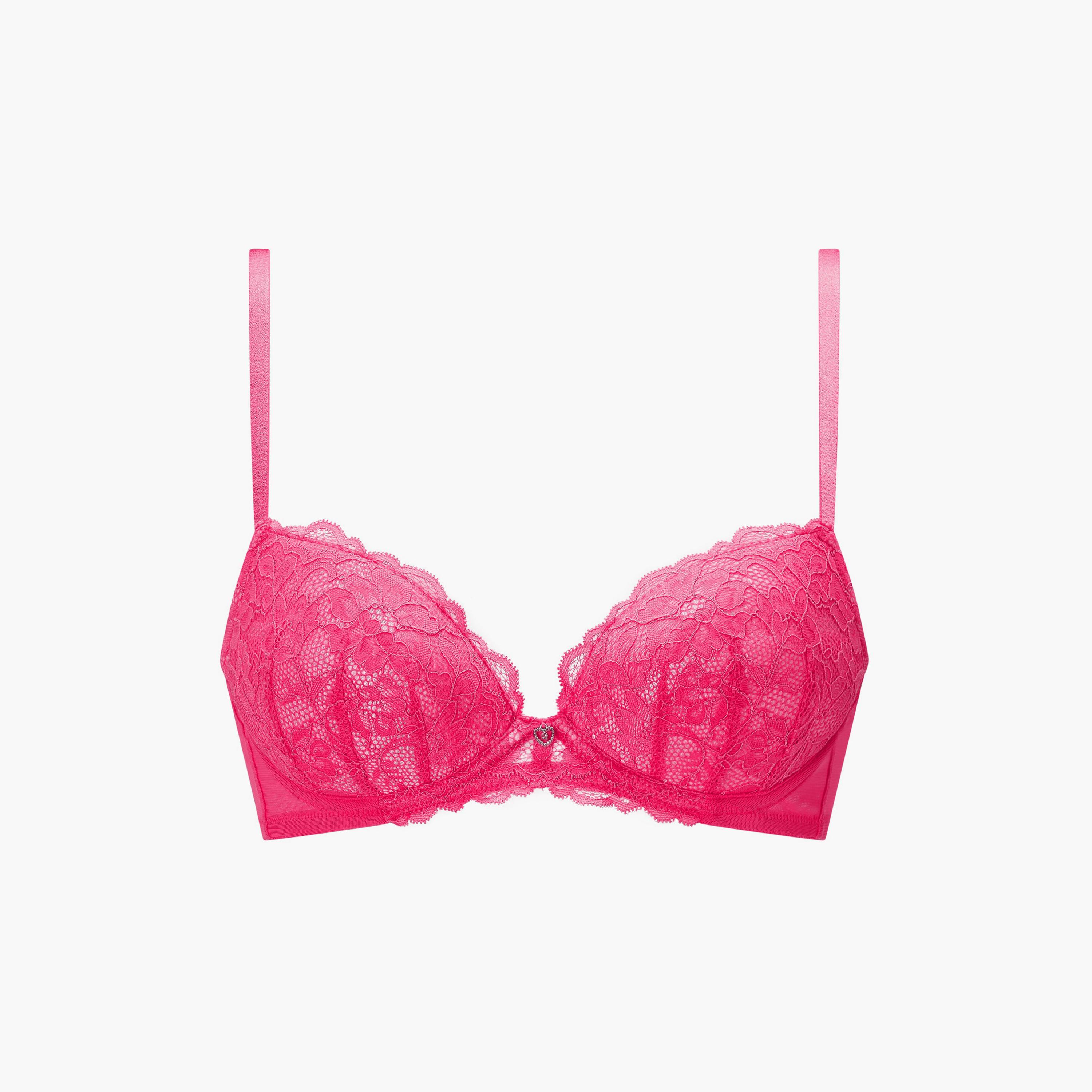 حمالة صدر "بلانج" وردية بدانتيل زهور وسلك سفلي ودعم متوسط وحشوة سيكسي من آن سامرز-women-clothing-lingerie-bras-image-6