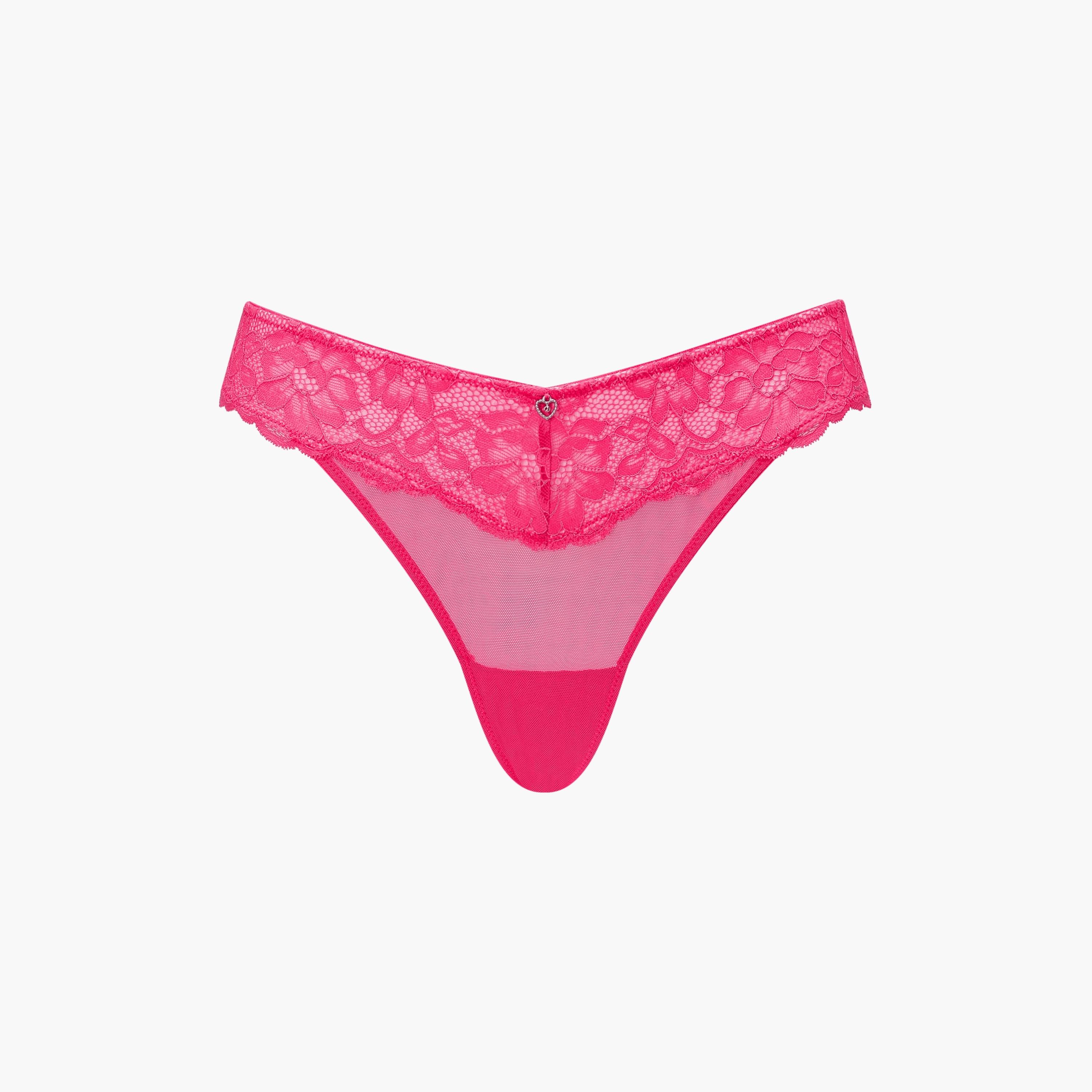 Ann Summers Sexy Pink Lace Low Coverage Women's Thong Panty-women-clothing-lingerie-panties-image-4