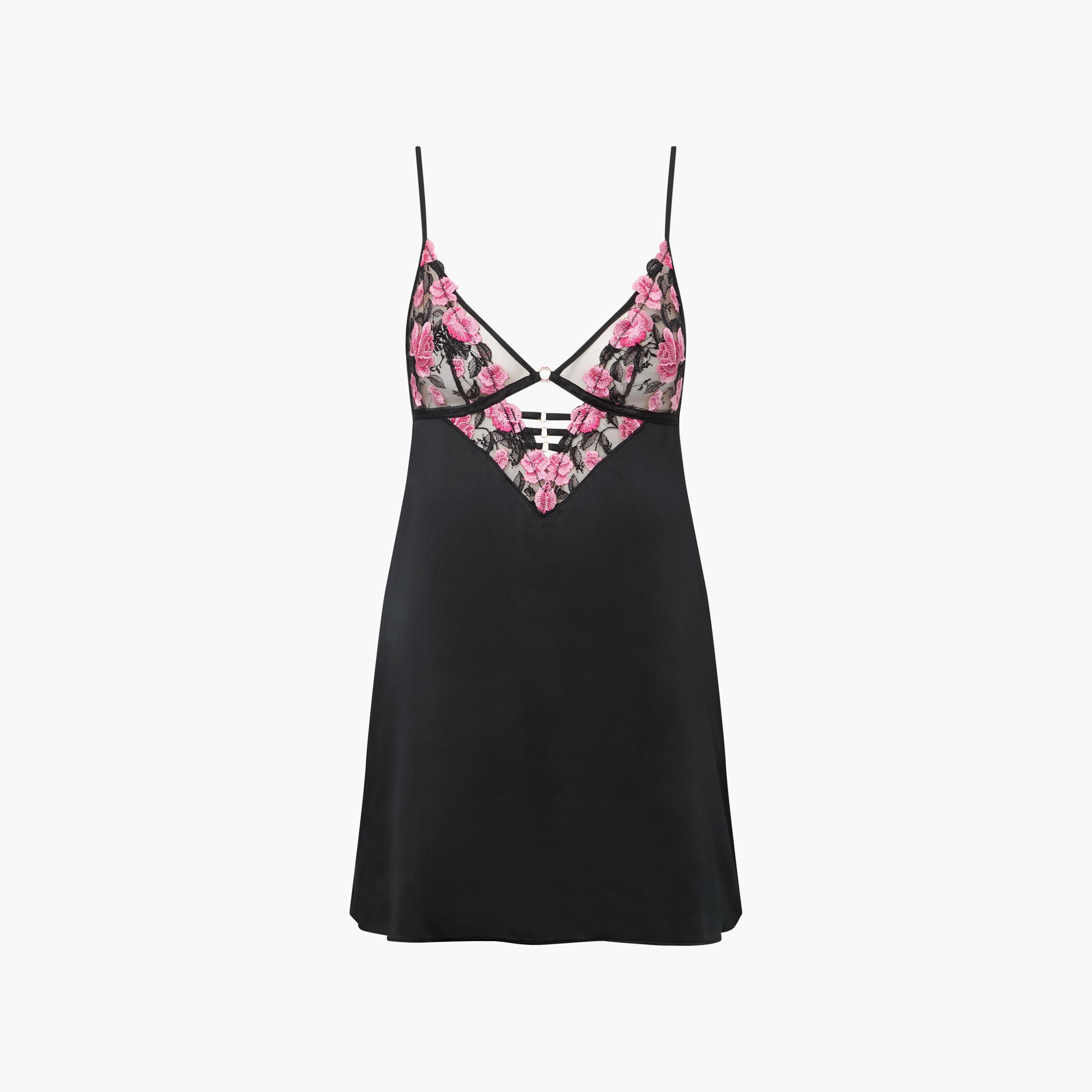 Ann Summers Everlasting Love Black Floral Embroidered Women's Babydoll-women-clothing-nightwear-nighties-image-5
