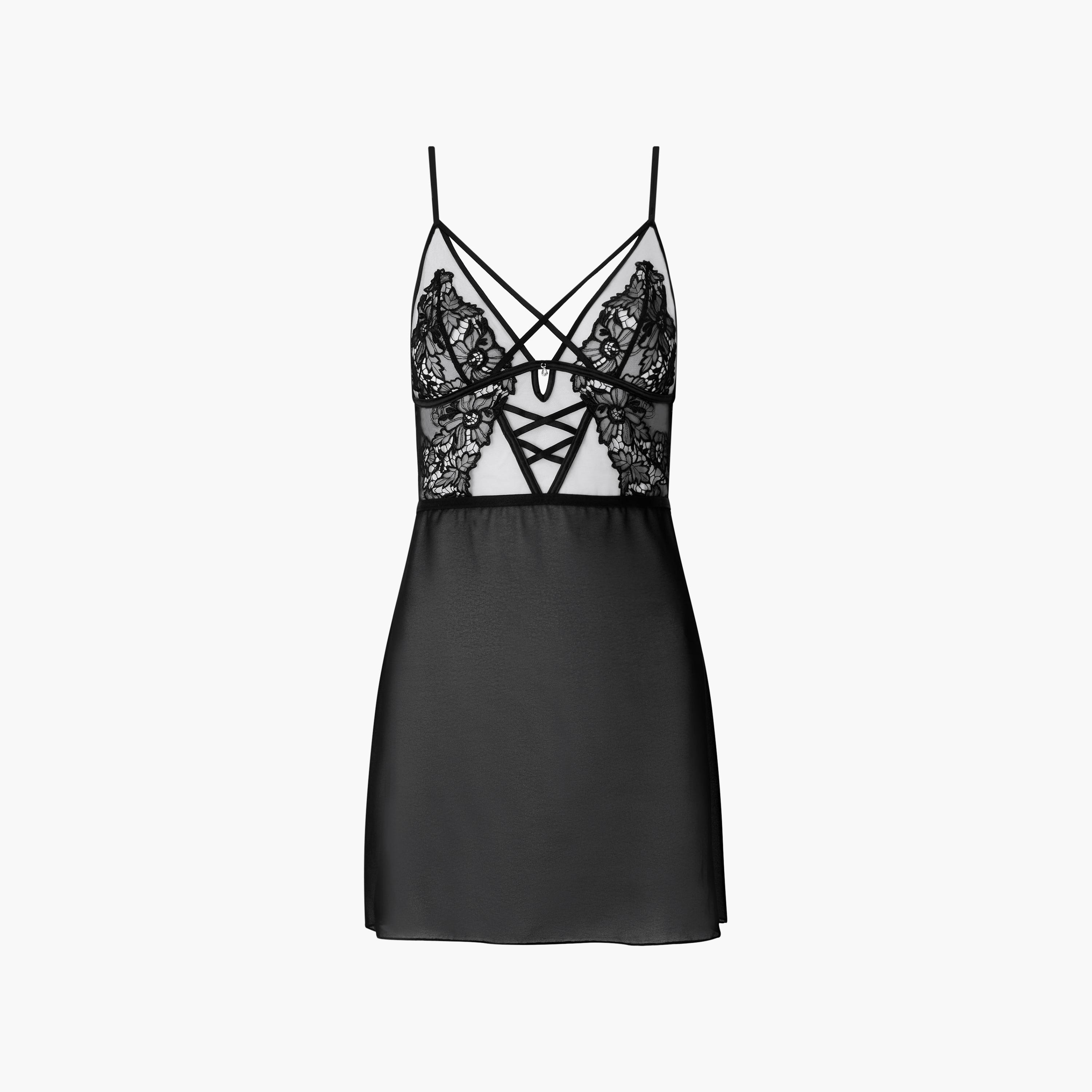 Ann Summers Untold Desire Black Floral Embroidered Women's Babydoll-women-clothing-nightwear-nighties-image-5