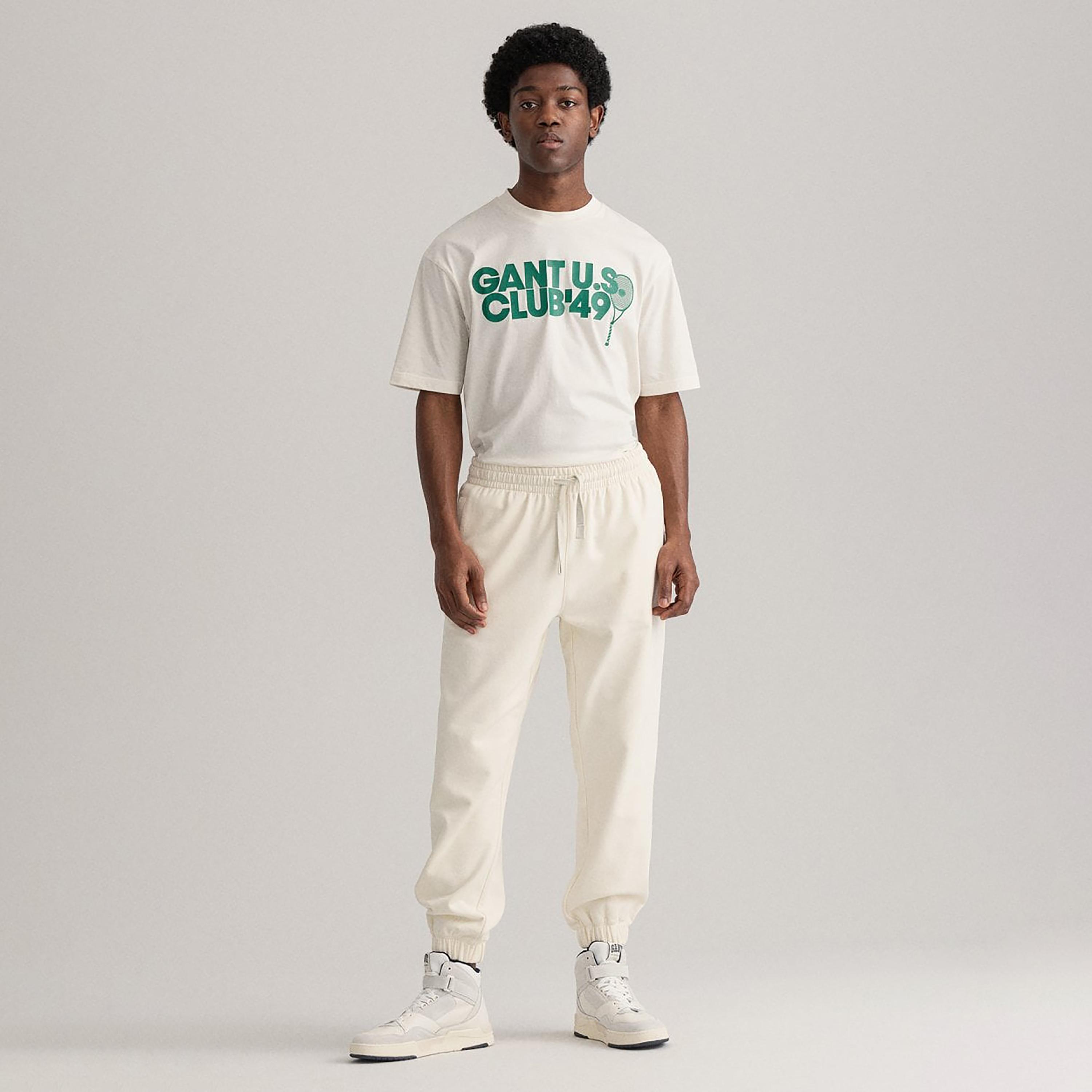 Gant Plain Mid-Rise Drawstring Sweatpants-men-clothing-bottoms-joggers-image-2