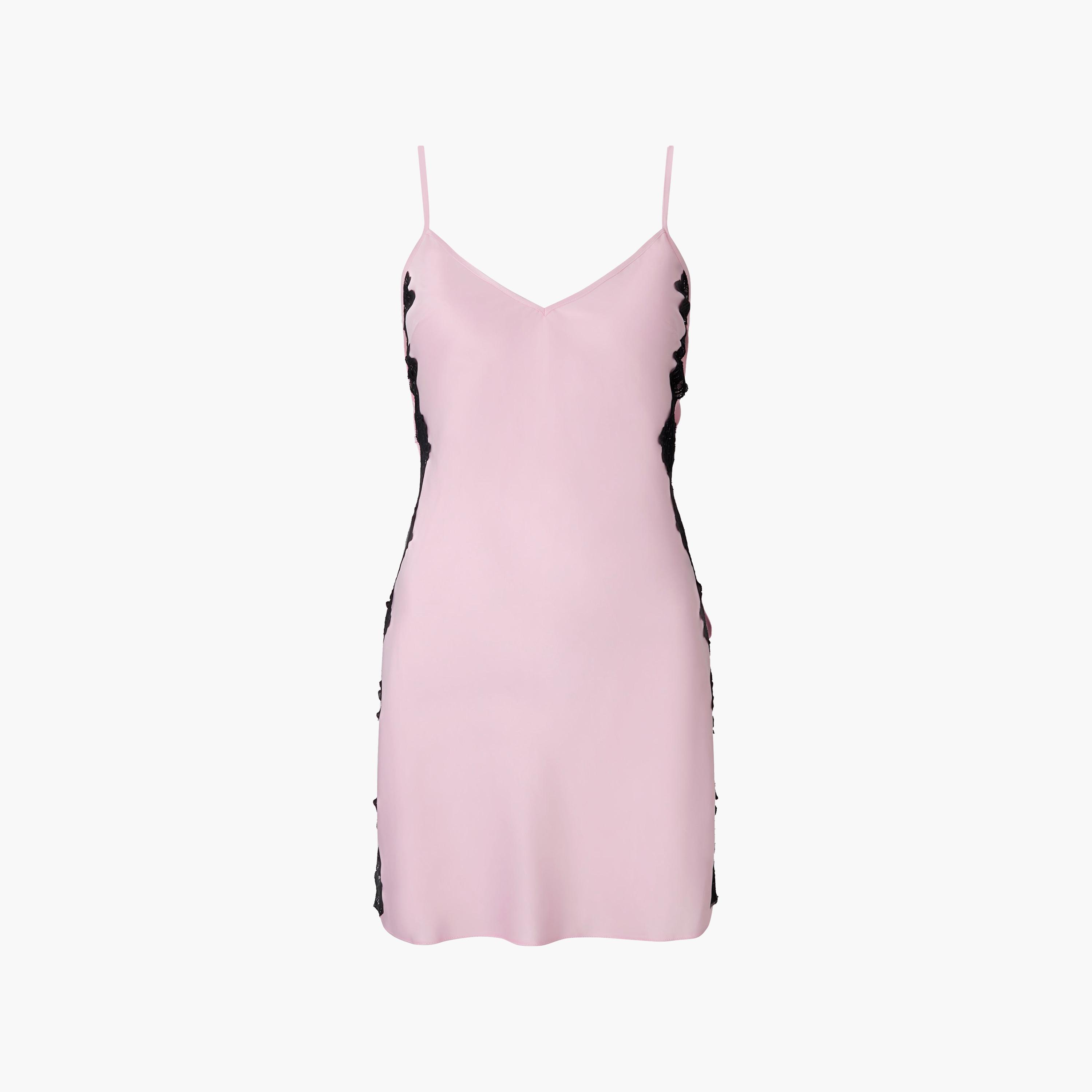قميص نوم قصير (شيميز) بدون أكمام بحمالات رفيعة وحواف دانتيل من آن سامرز-women-clothing-nightwear-nighties-image-6