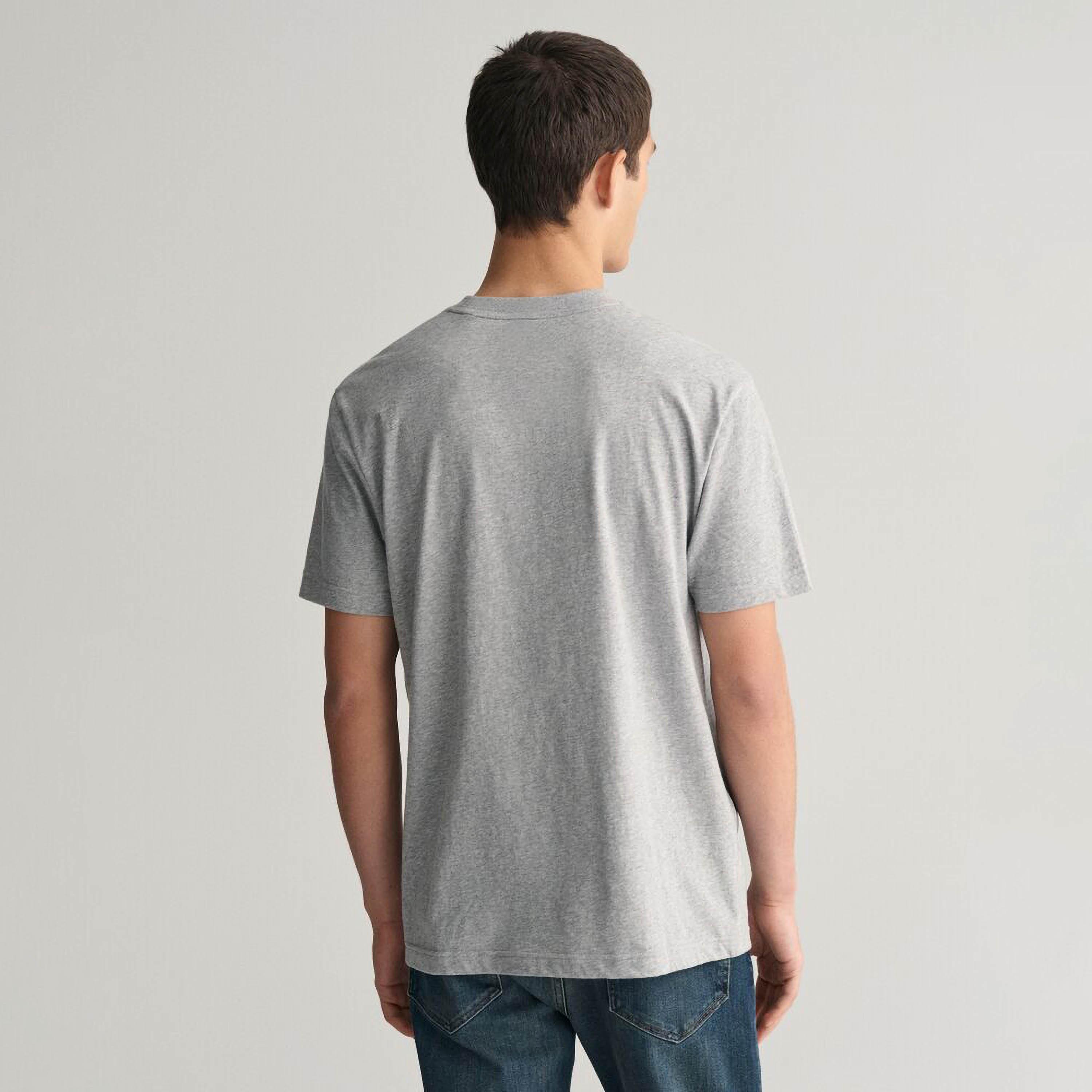 Gant Logo Print Round Neck Short Sleeves Men's T-Shirt-men-clothing-tshirtsandpolos-tshirts-image-3