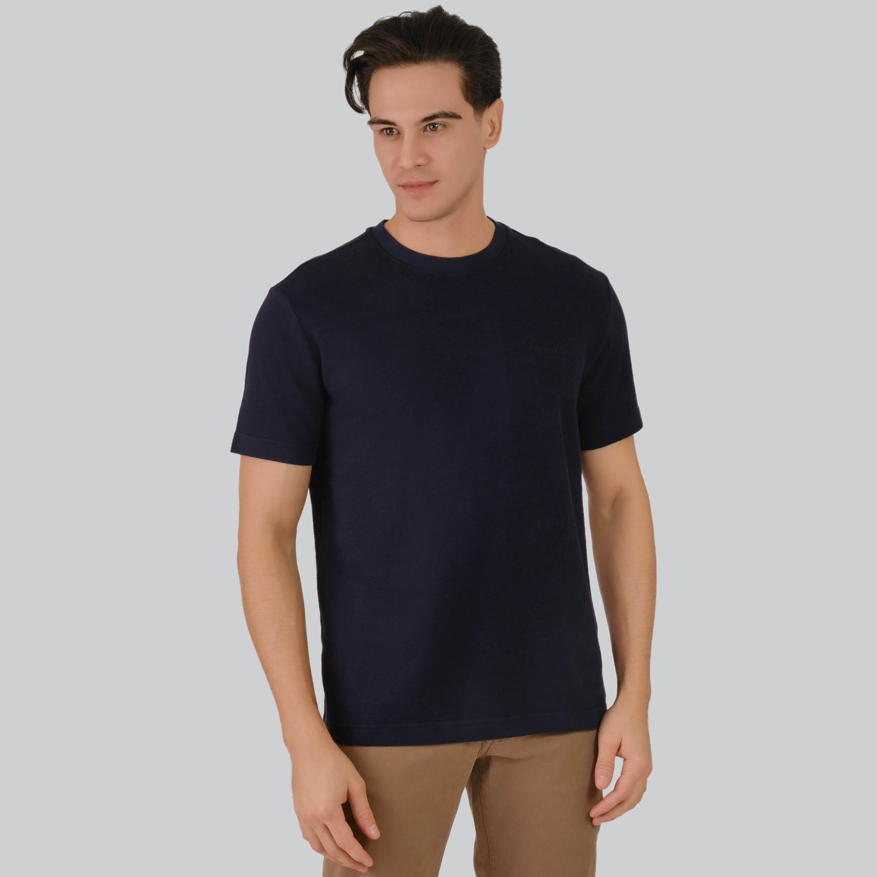 تي شيرت رجالي برقبة دائرية وأكمام قصيرة من غانت-men-clothing-tshirtsandpolos-tshirts-image-9