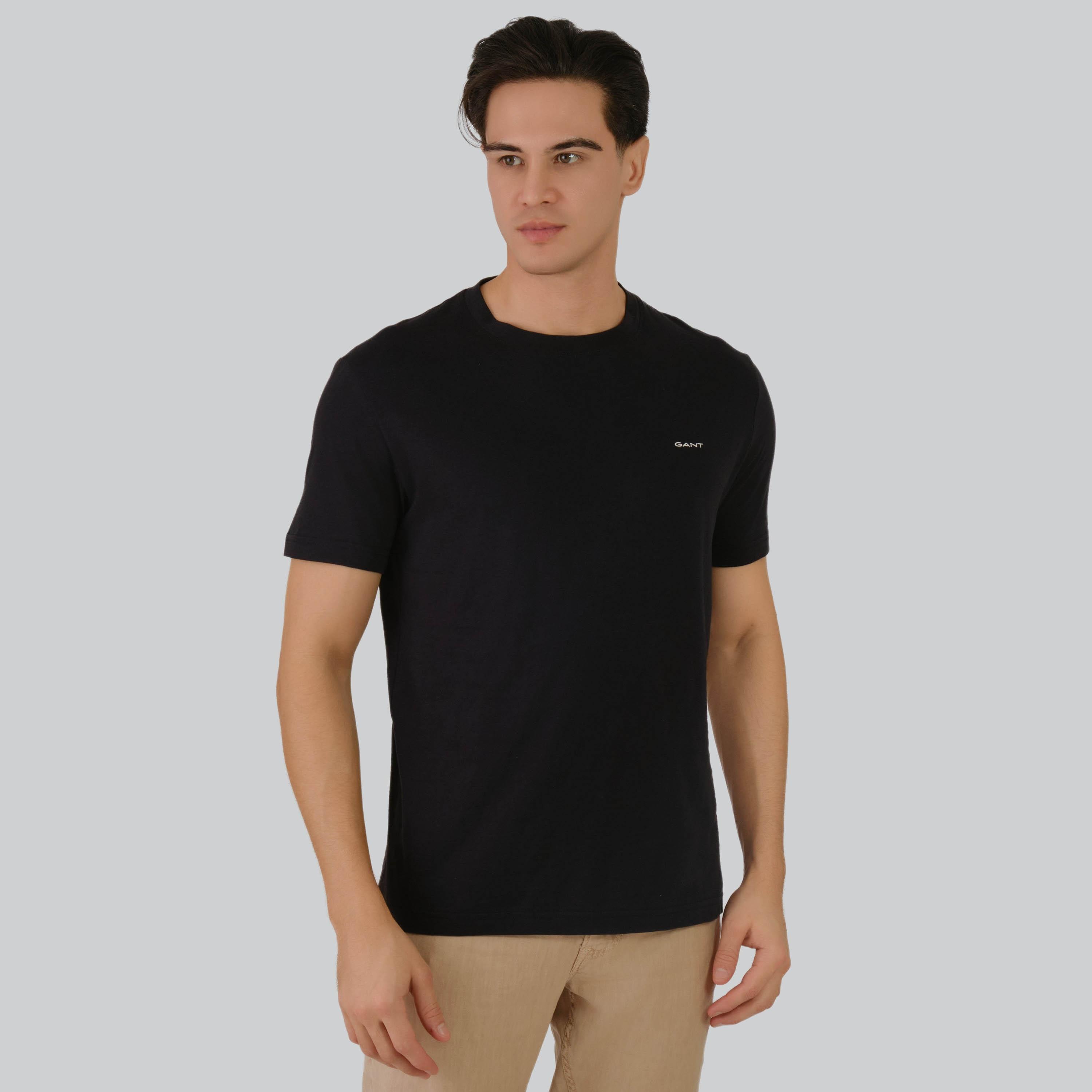 Gant Plain Round Neck Short Sleeves Men's T-Shirt-men-clothing-tshirtsandpolos-tshirts-image-1