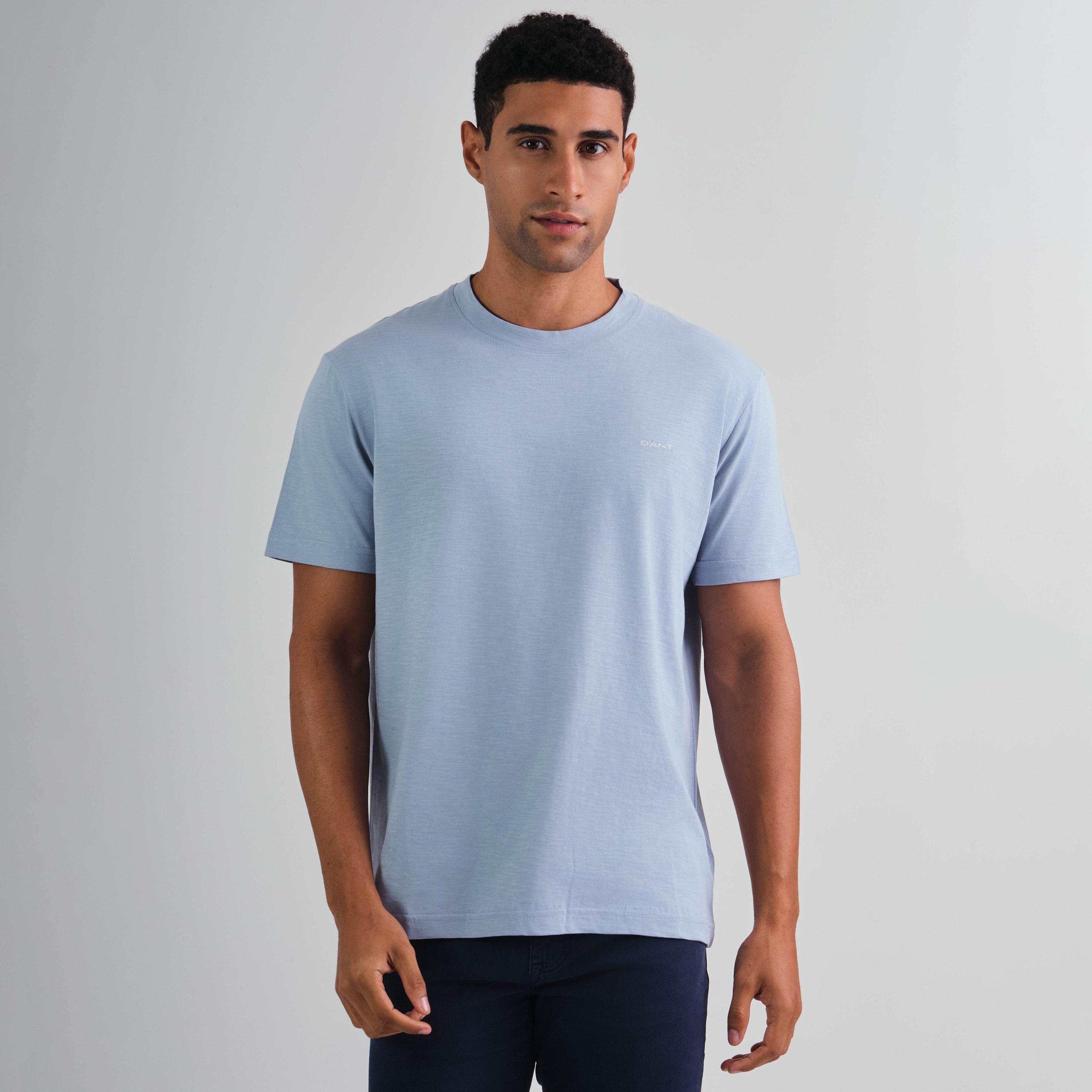 تي شيرت رجالي برقبة دائرية وأكمام قصيرة من غانت-men-clothing-tshirtsandpolos-tshirts-image-9