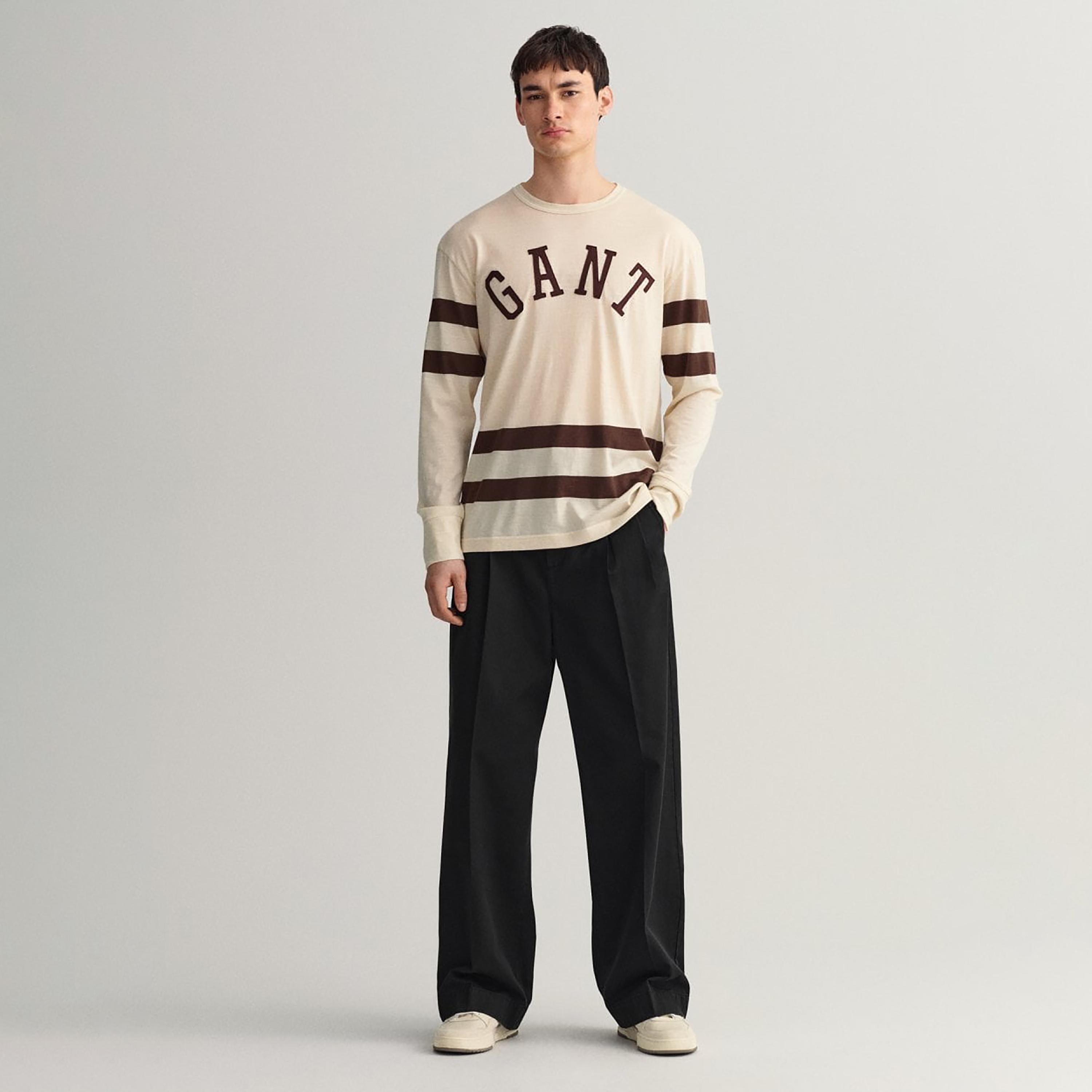 تي-شيرت من جانت مزين برقبة دائرية وأكمام طويلة-men-clothing-tshirtsandpolos-tshirts-image-2