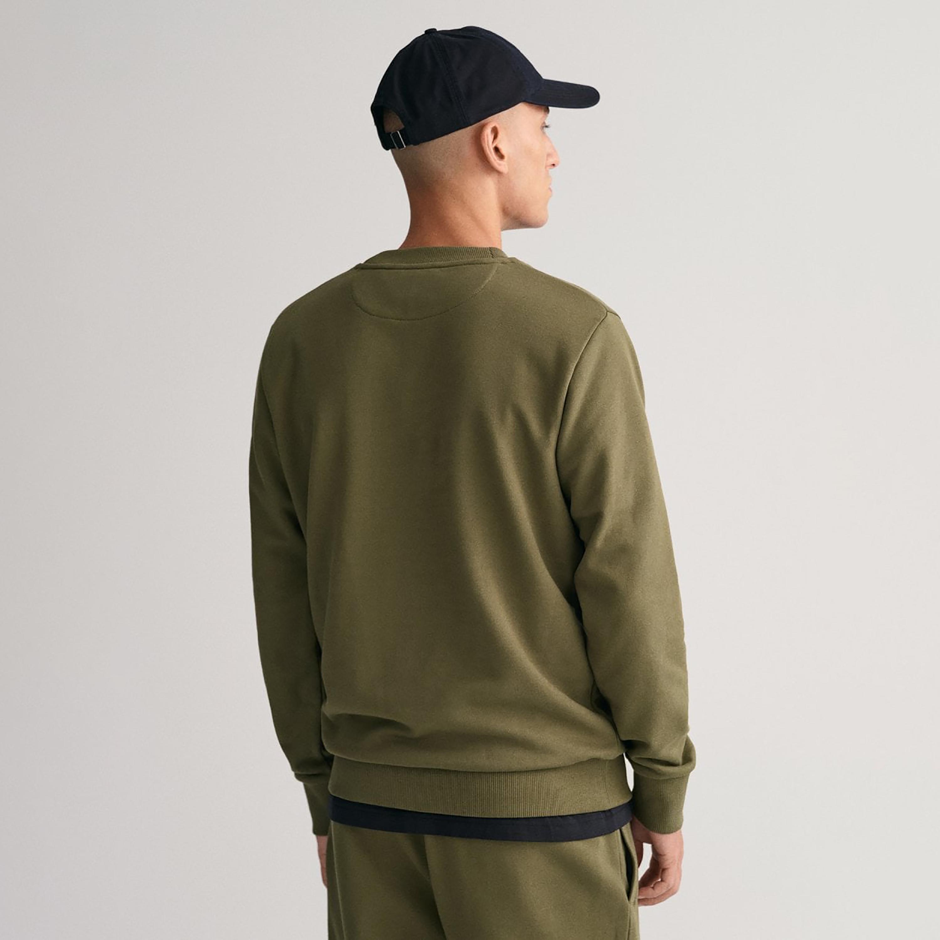 Gant Embroidered Logo Crew Neck Sweatshirt-men-winterwear-hoodiesandsweatshirts-image-3