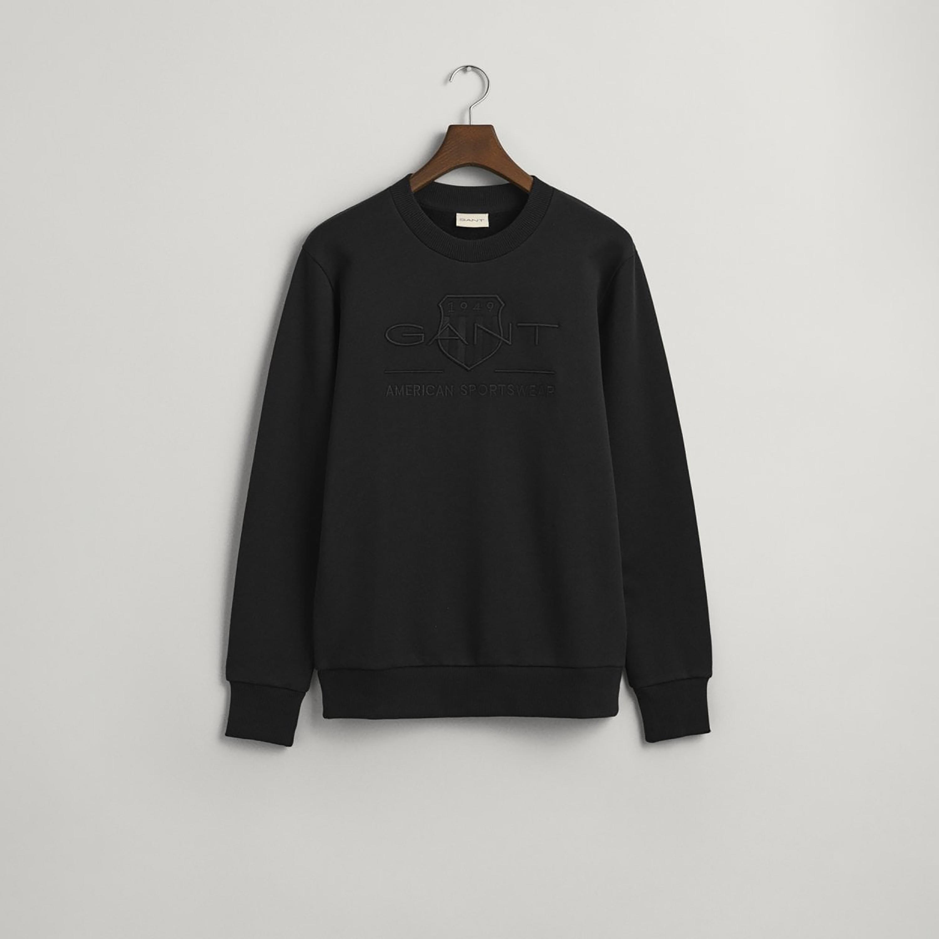 Gant Embroidered Logo Crew Neck Sweatshirt-men-winterwear-hoodiesandsweatshirts-image-2