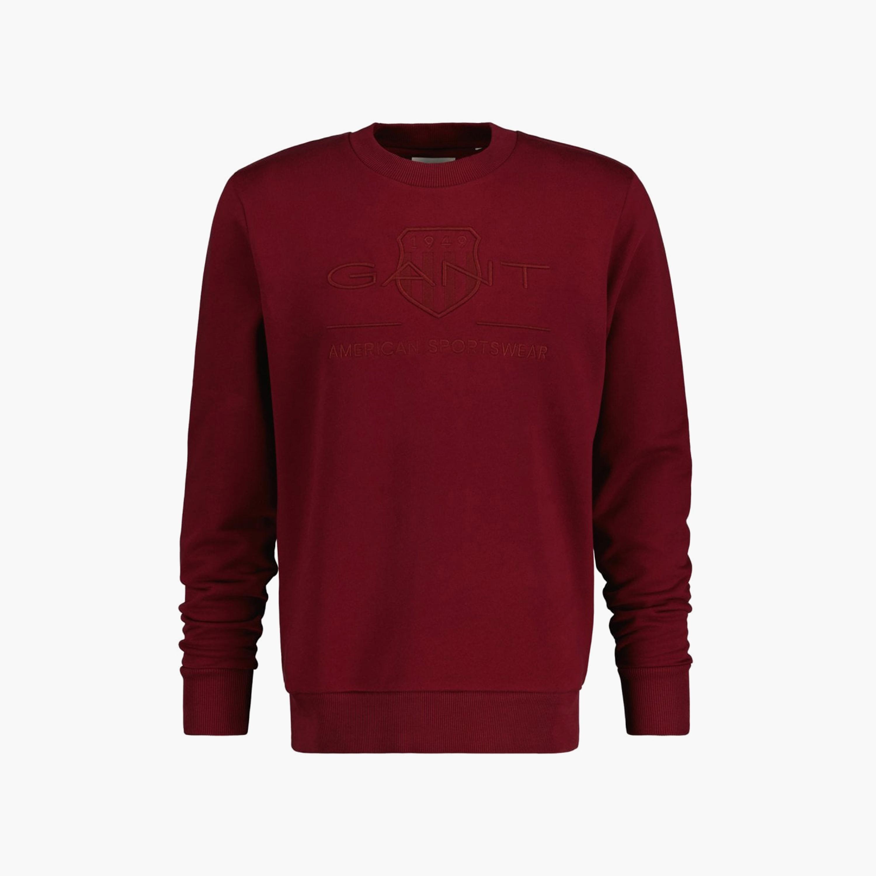 Gant Embroidered Logo Crew Neck Sweatshirt-men-winterwear-hoodiesandsweatshirts-image-1